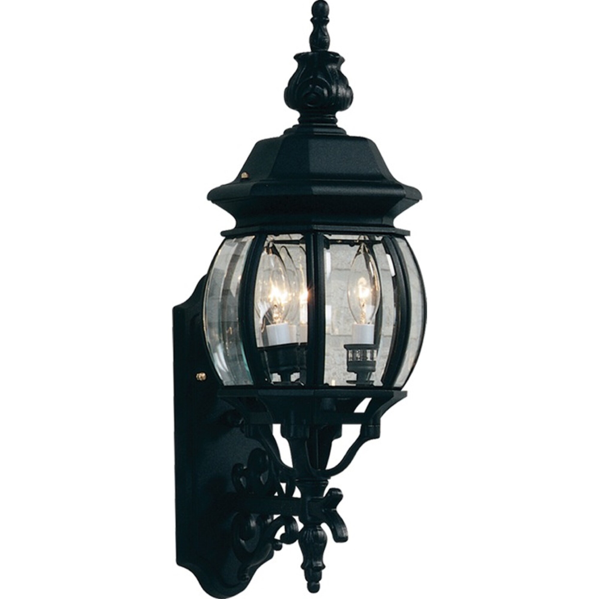 ARTCRAFT AC8360BK Classico 3 -Light 22.5-in H Matte Black Hardwired Outdoor Wall Light