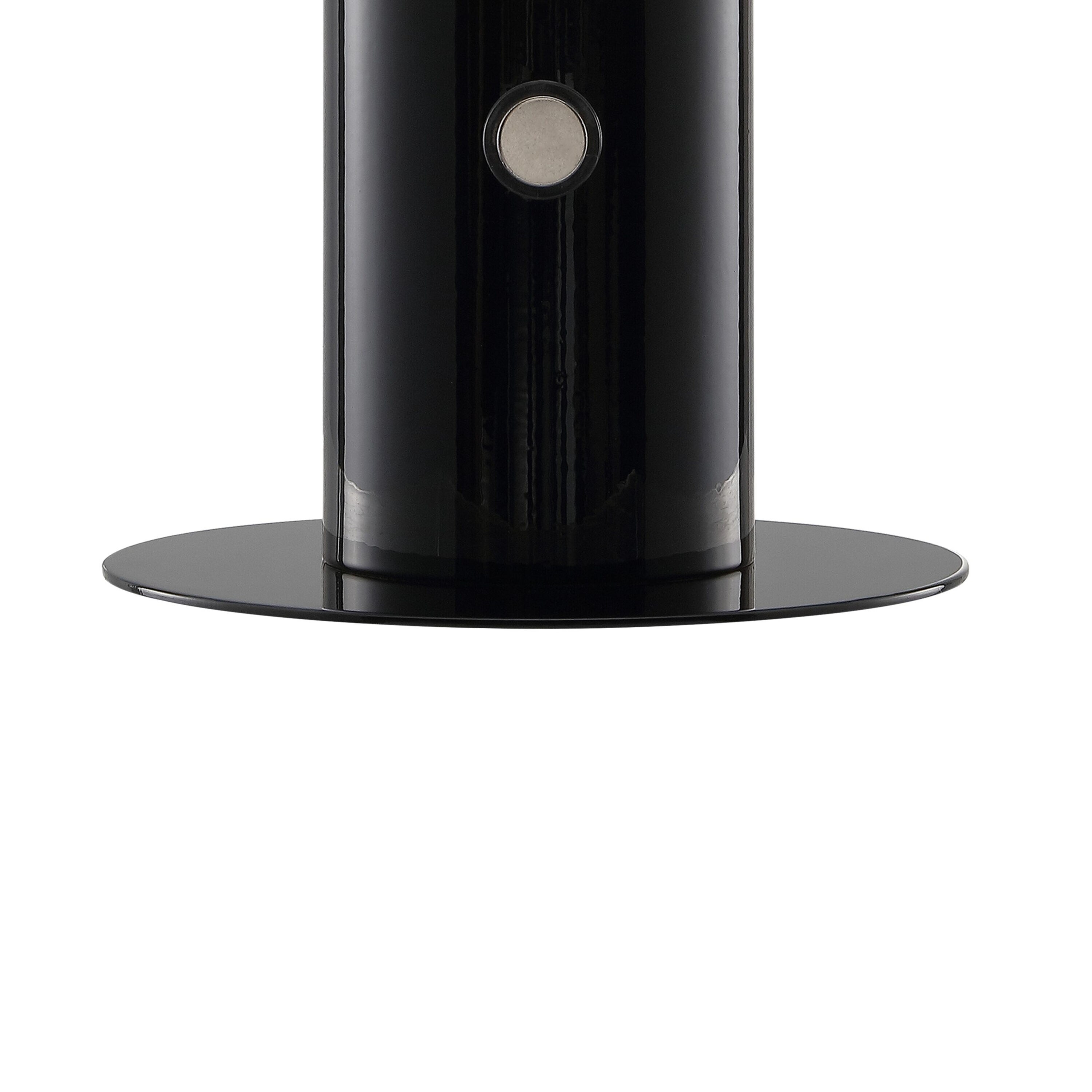 Black Cordless Iron LED Mushroom Table Lamp