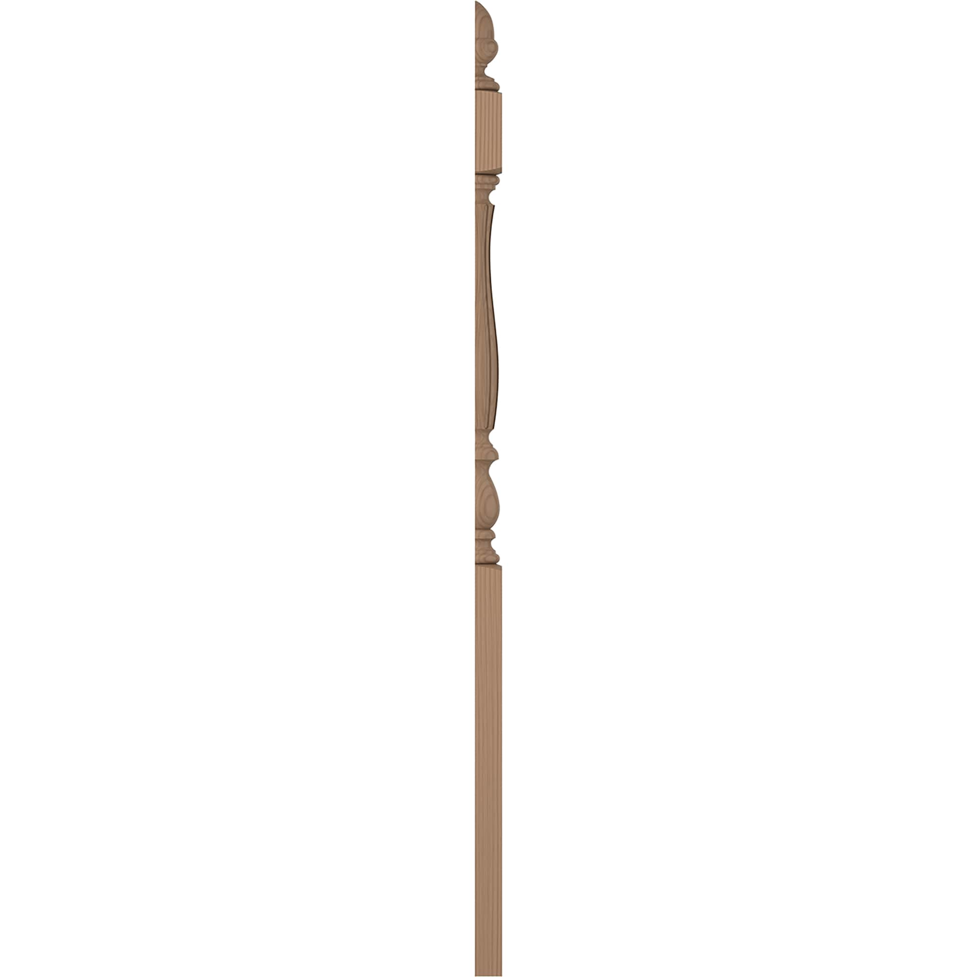 L.J. Smith Stair Systems LJF-3942 1-2-P 3.25-in x 57.7812-in Unfinished Poplar Stair Newel Post