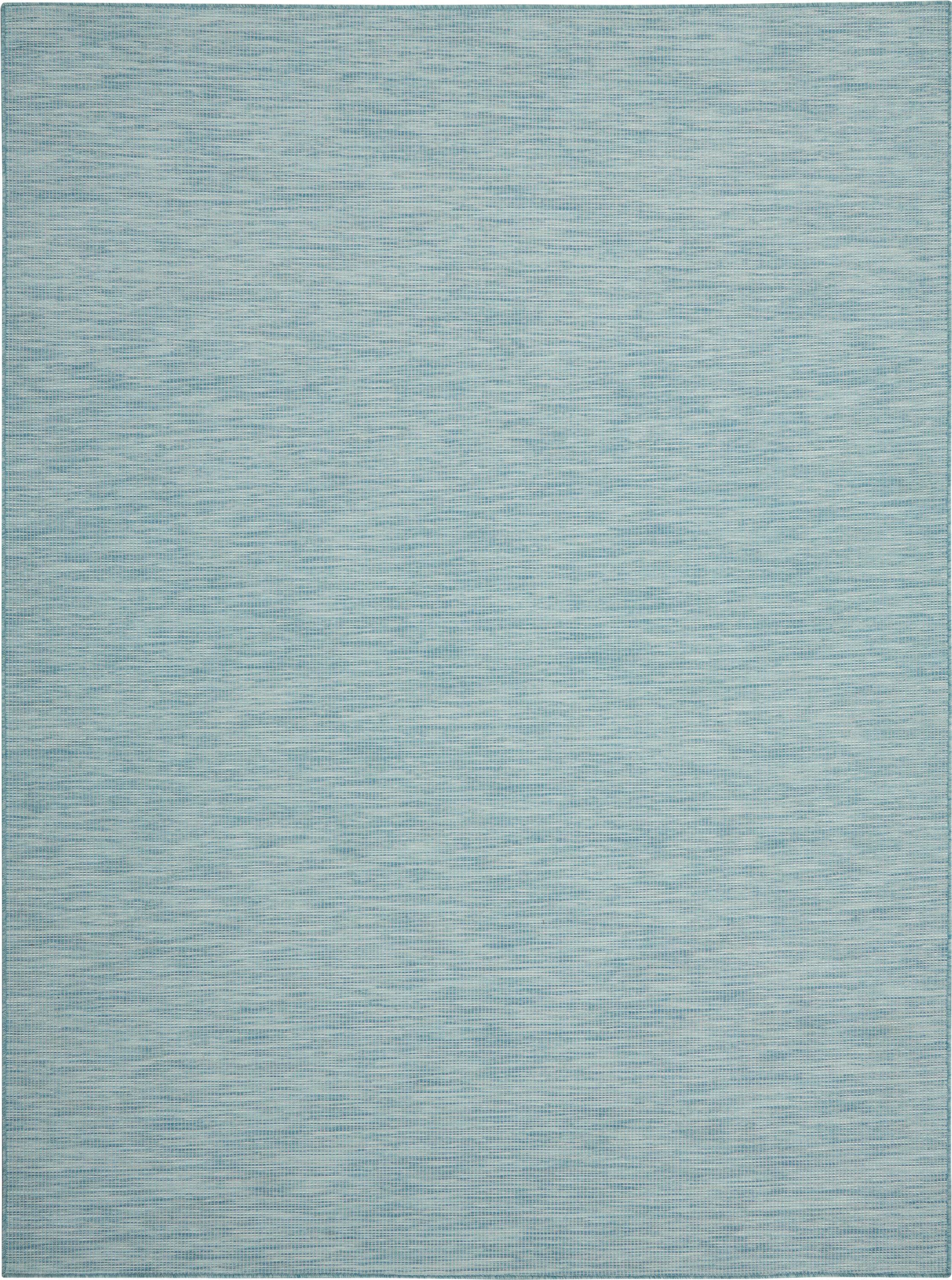 Aqua Flat Woven 8' x 10' Synthetic Rectangular Area Rug