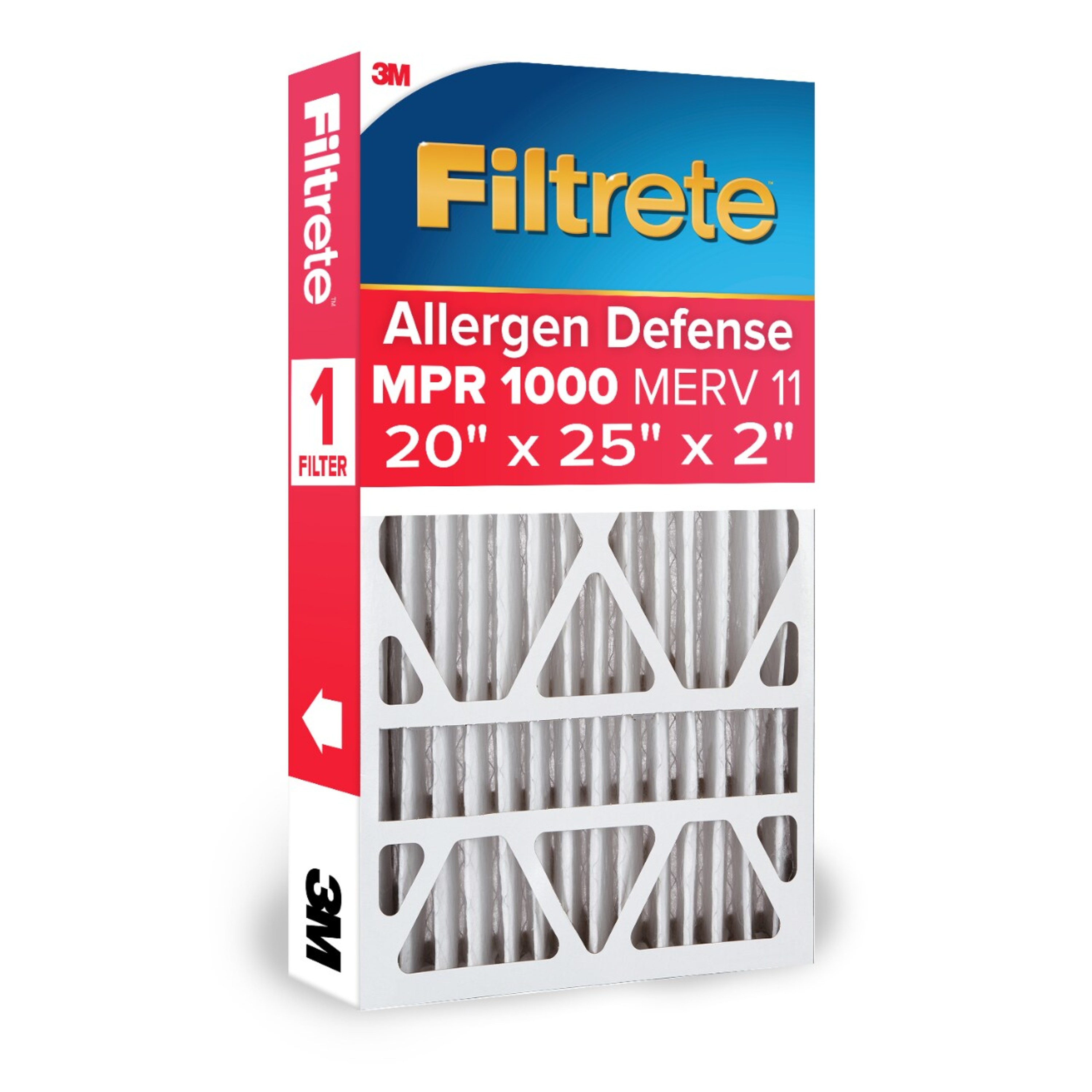Filtrete LADP03-2IN-6 20 x 25 x 2 MERV 11 1000 MPR Allergen Defense Electrostatic pleated Air Filter