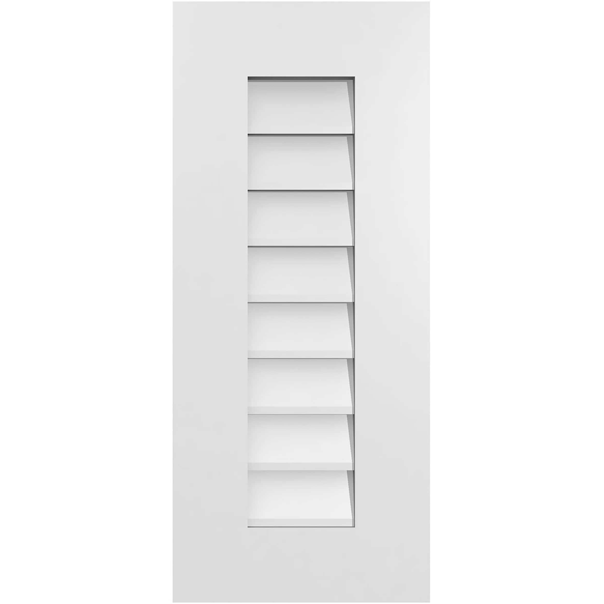 Ekena Millwork GVPVE12X2801SN 12-in x 28-in Off-white Rectangle PVC Gable Louver Vent