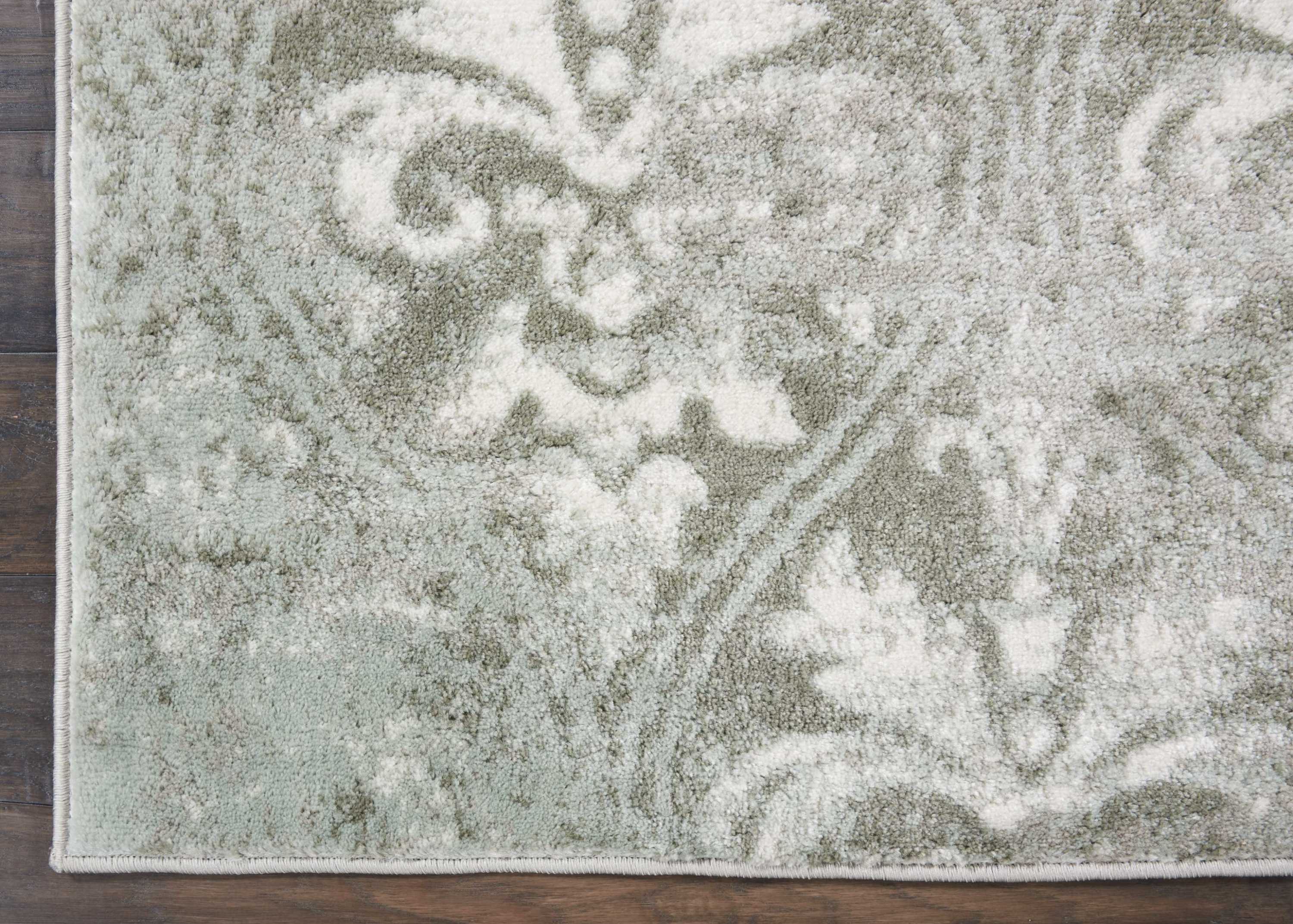 Euphoria Gray 5' Square Synthetic Area Rug