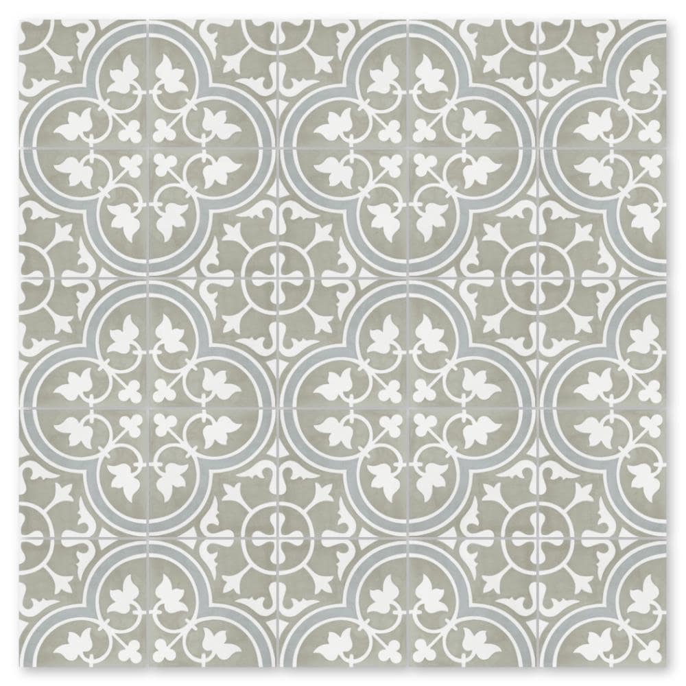 Villa Lagoon Tile Tulips B Holland 8-in x 8-in Unglazed Cement ...