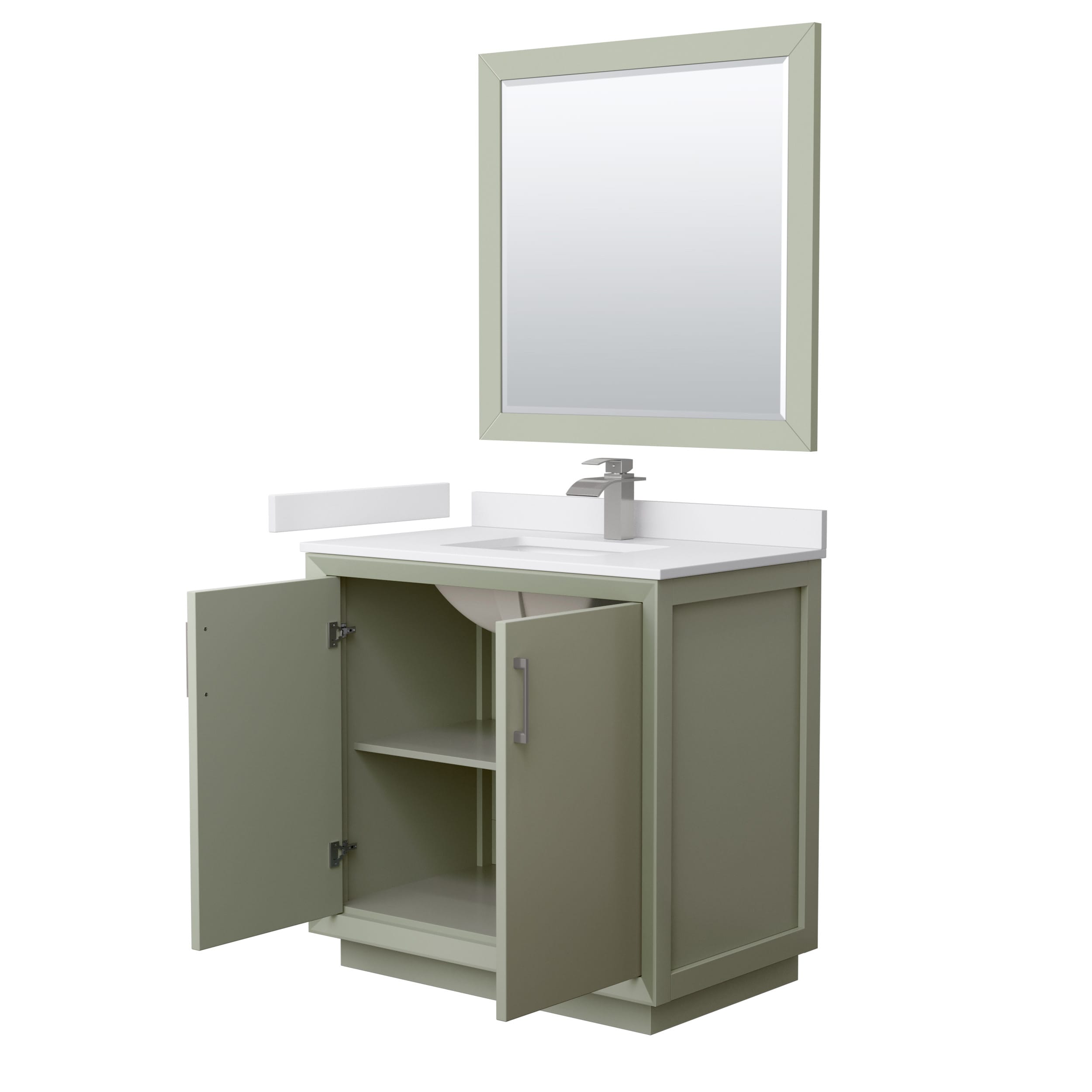 Wyndham Collection WCF414136SLGWCUNSM34 Bath-Vanity-Combo - View #2