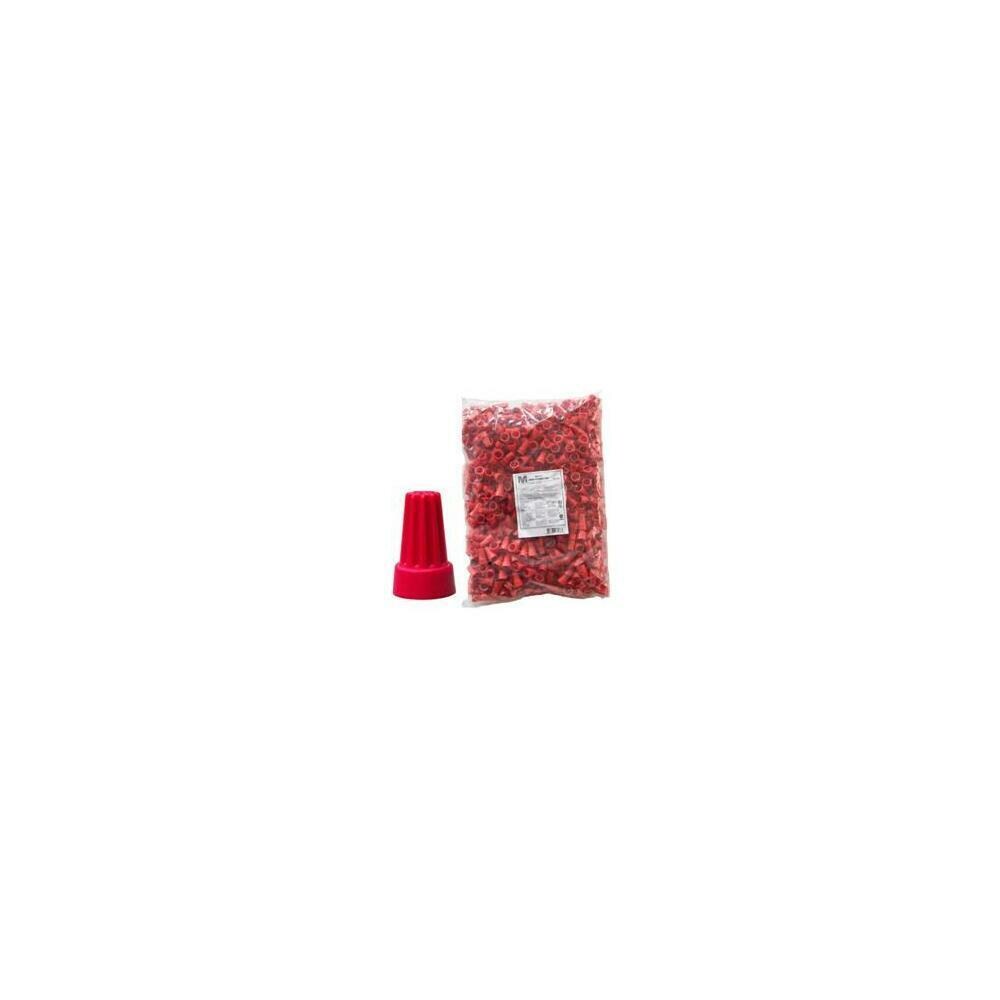 MORRIS MSPR742 Morris Products 23176 Screw-On Wire Connectors P6 Red Bagged 500 Bulk Pack, Pack Of 500