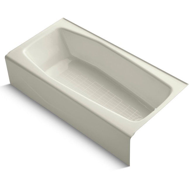 KOHLER Villager 60 in. x 30.25 in. Soaking Bathtub with Right-Hand Drain in Biscuit KOHLER Villager 60 in. x 30.25 in. Soaking Bathtub with Right-Hand Drain in Biscuit