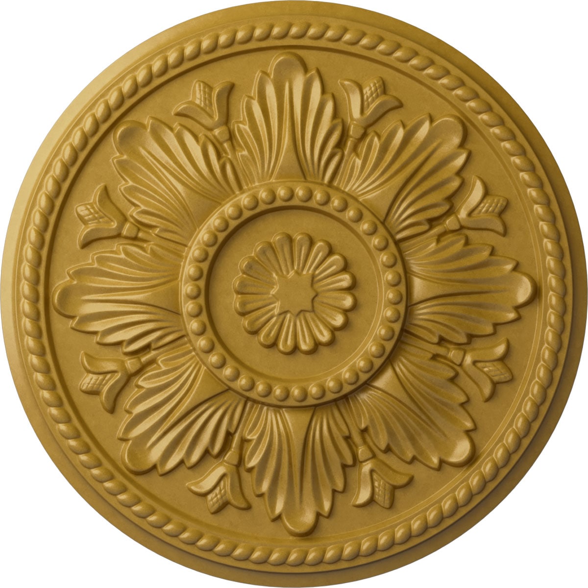 Ekena Millwork CM18EDIGS Edinburgh 18-in W x 18-in L Painted Iridescent Gold Polyurethane Whole Ceiling Medallion