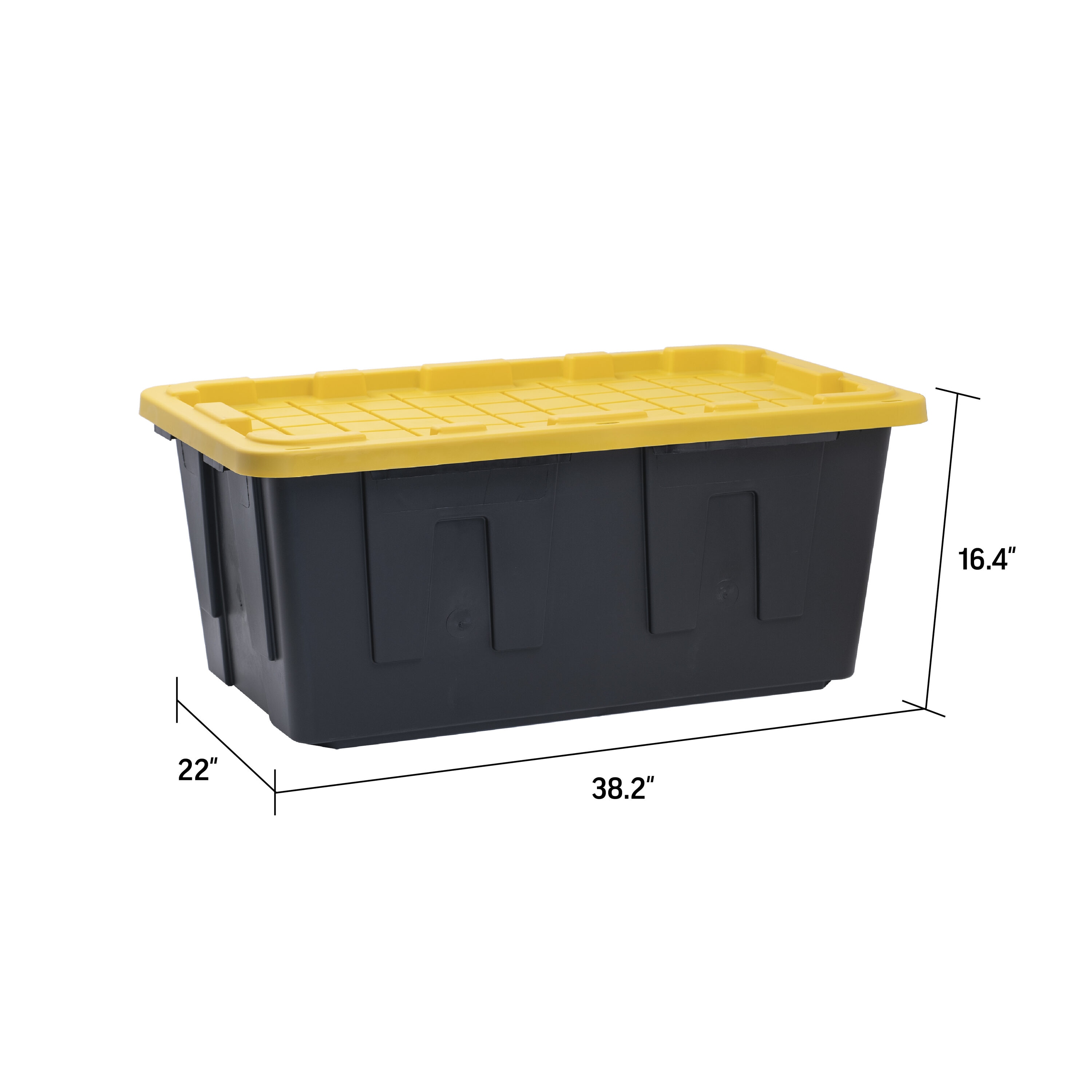 Performax® Industrial 40-Gallon Black Storage Tote with Snap-On Lid at  Menards®