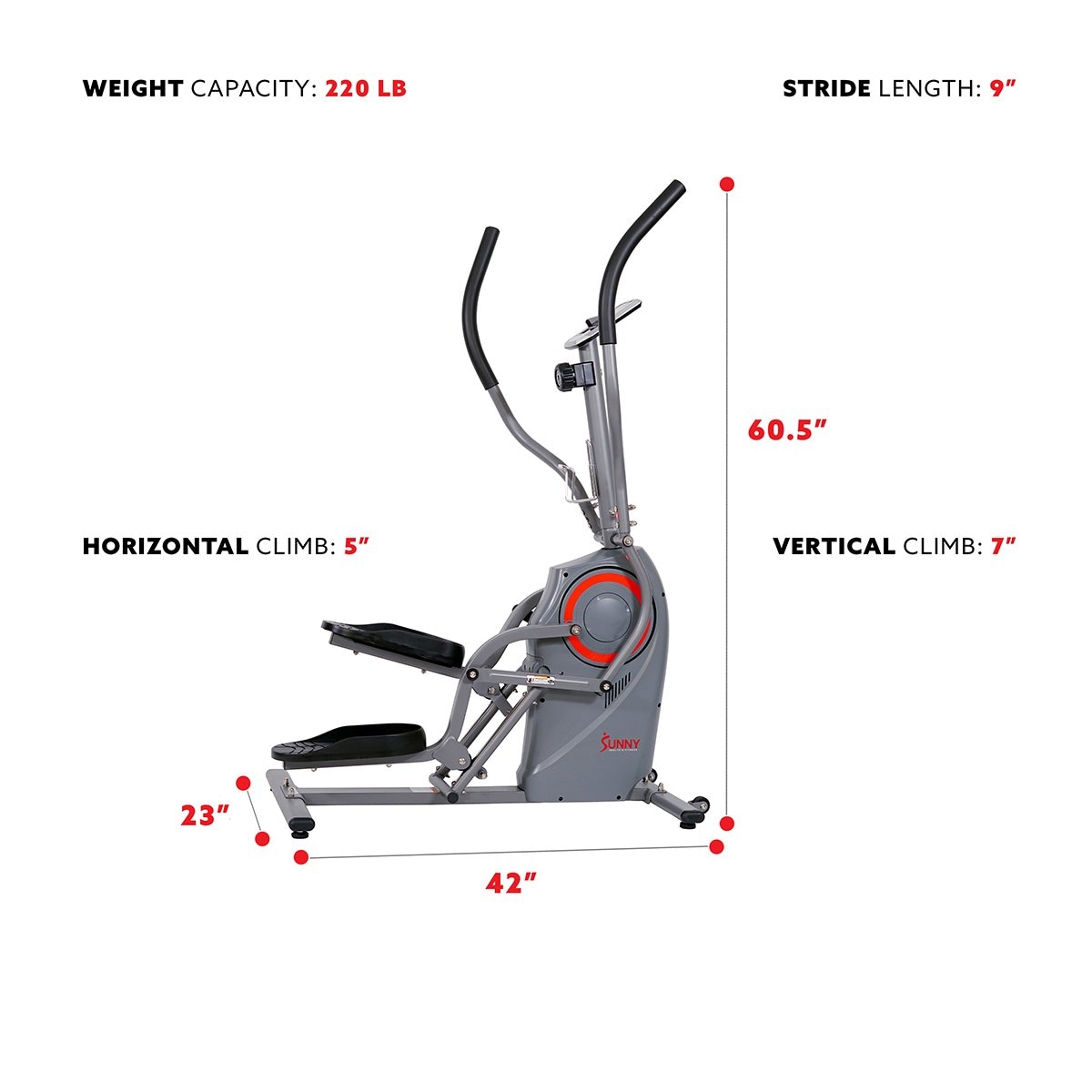 Sunny Health & Fitness SF-E3911 ellipticals - View #7