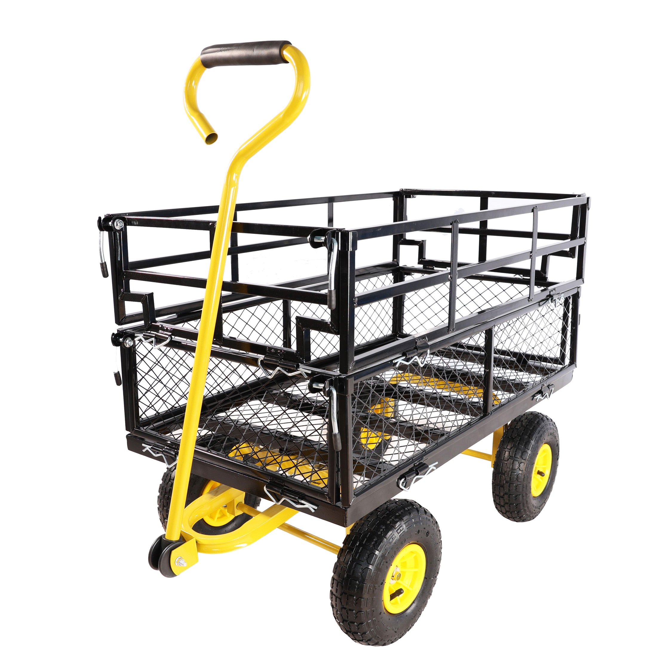 Siavonce FZ84162 Yard Carts 7-cu ft Steel Yard Cart