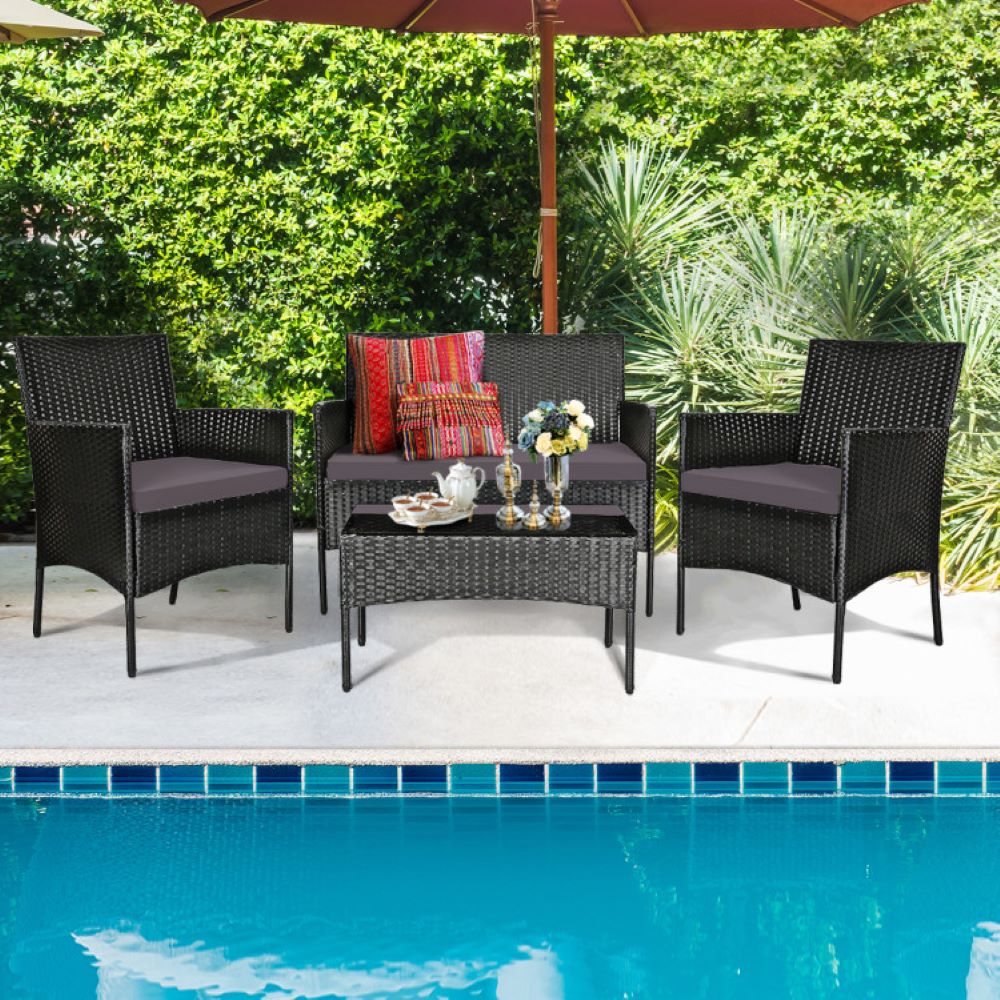 Forclover HYFC-5357WH-GR Patio-Conversation-Sets - View #7