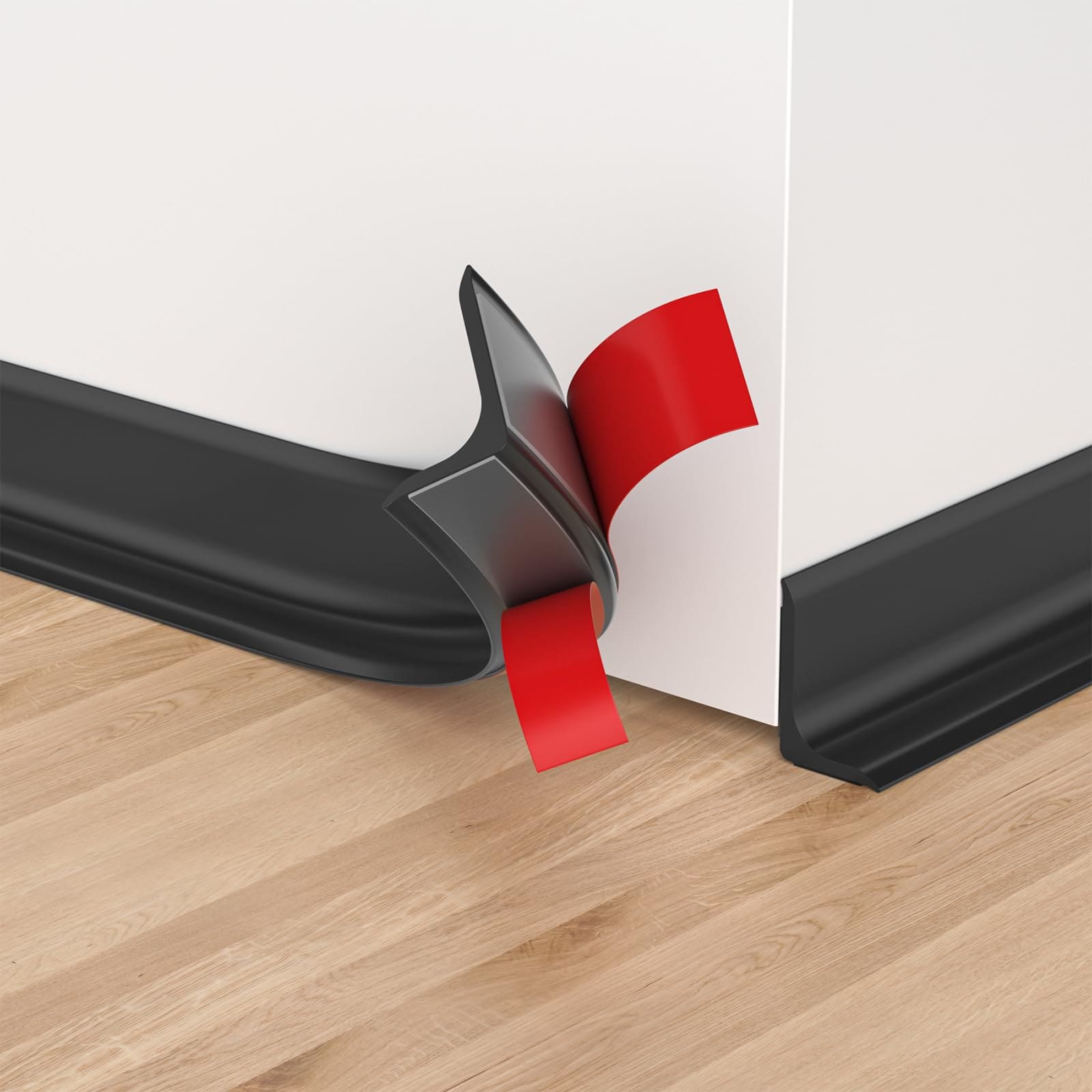 Justincity Flexible Self Adhesive Wall Baseboard Molding Trim 0.7 in Wide by 1.0 in High Peel and Stick Vinyl Floor Wall Corner Moulding Trim 10 #LJT0803J139
