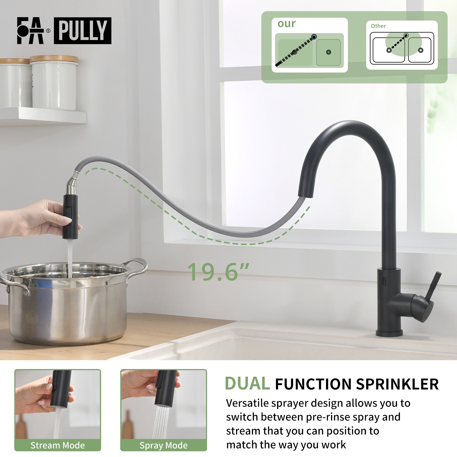 Fapully FA-B-1009B-IS Kitchen-Faucets - View #3
