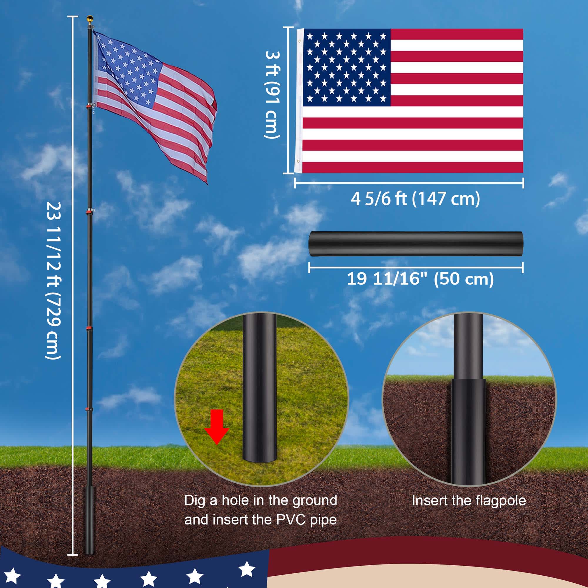 Yescom 22FLP002-25-F1-06-LO Flag-Poles - View #6