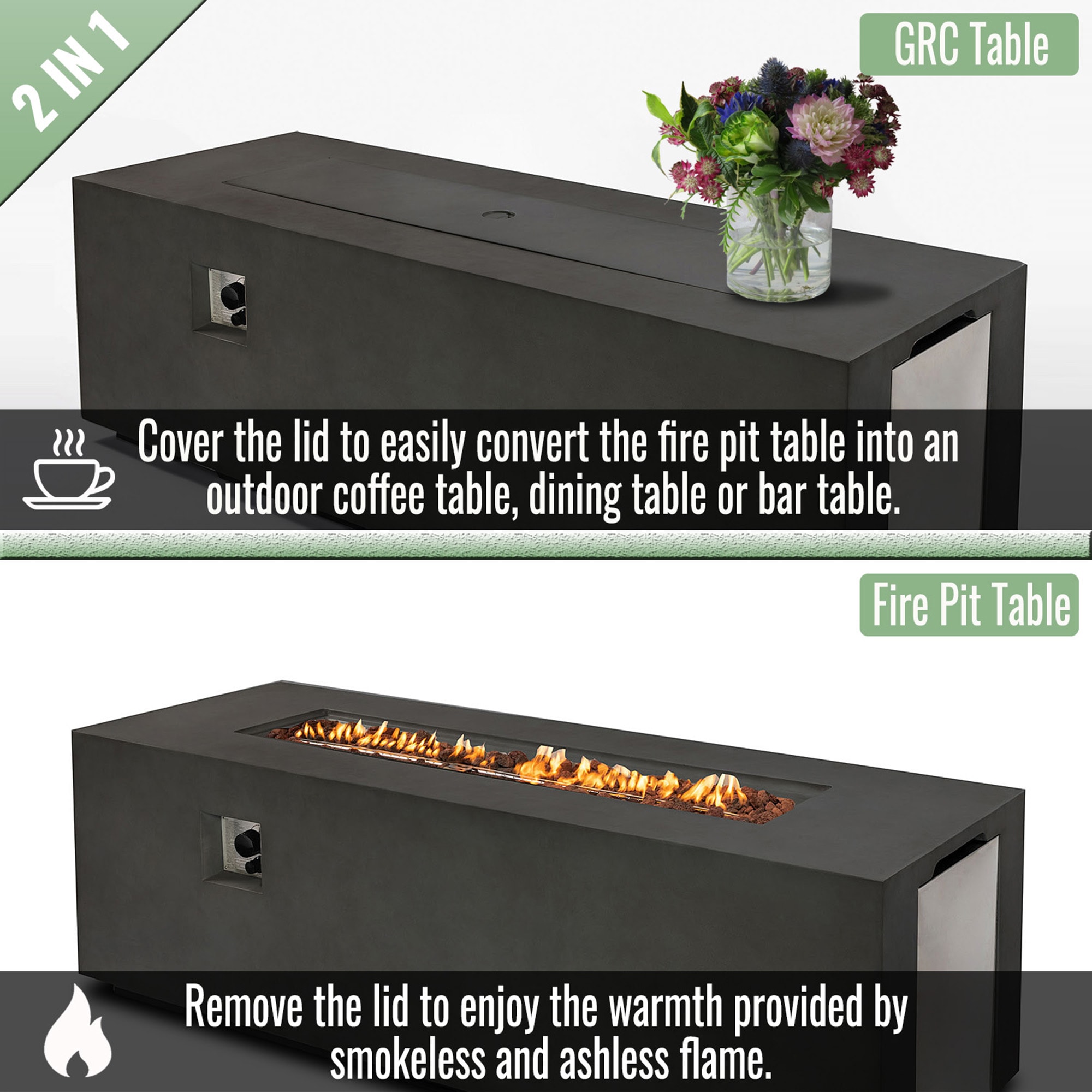 SINOFURN SYA640090DG Outdoor-Gas-Firepits - View #4