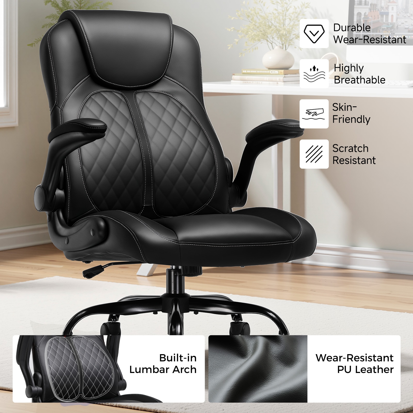 GTPLAYER LOWE'S-GT550-BLACK Office-Chairs - View #6