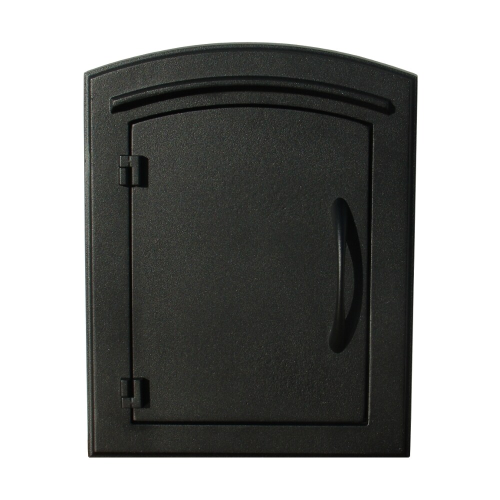 Custom Home Accessories MAN-1400-BL Wall Mount Black Metal Mailbox