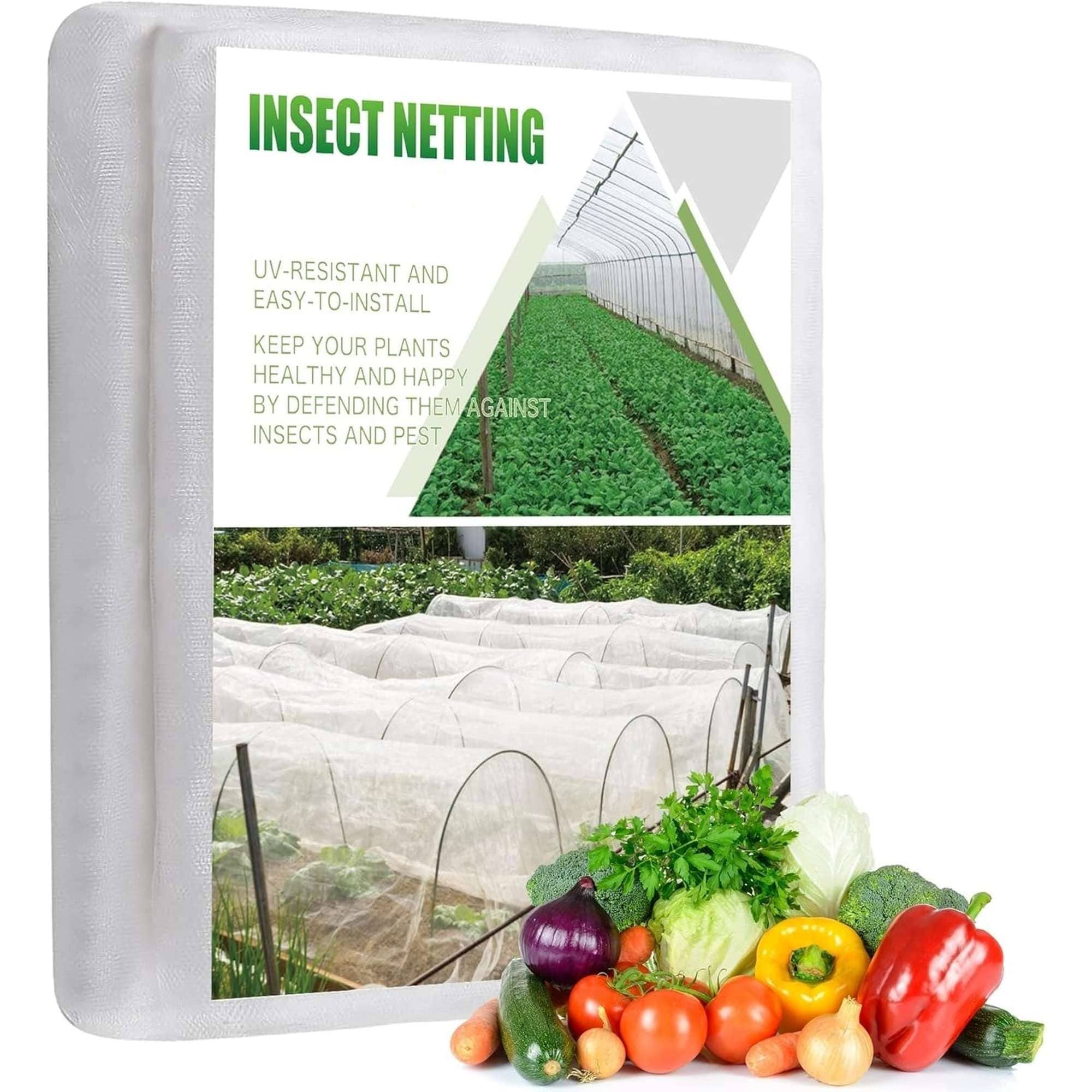 Angel Sar - 2 Pack 4x10FT Silver Fine Mesh Garden Insect Netting with Pest Barrier for Crops Plan...