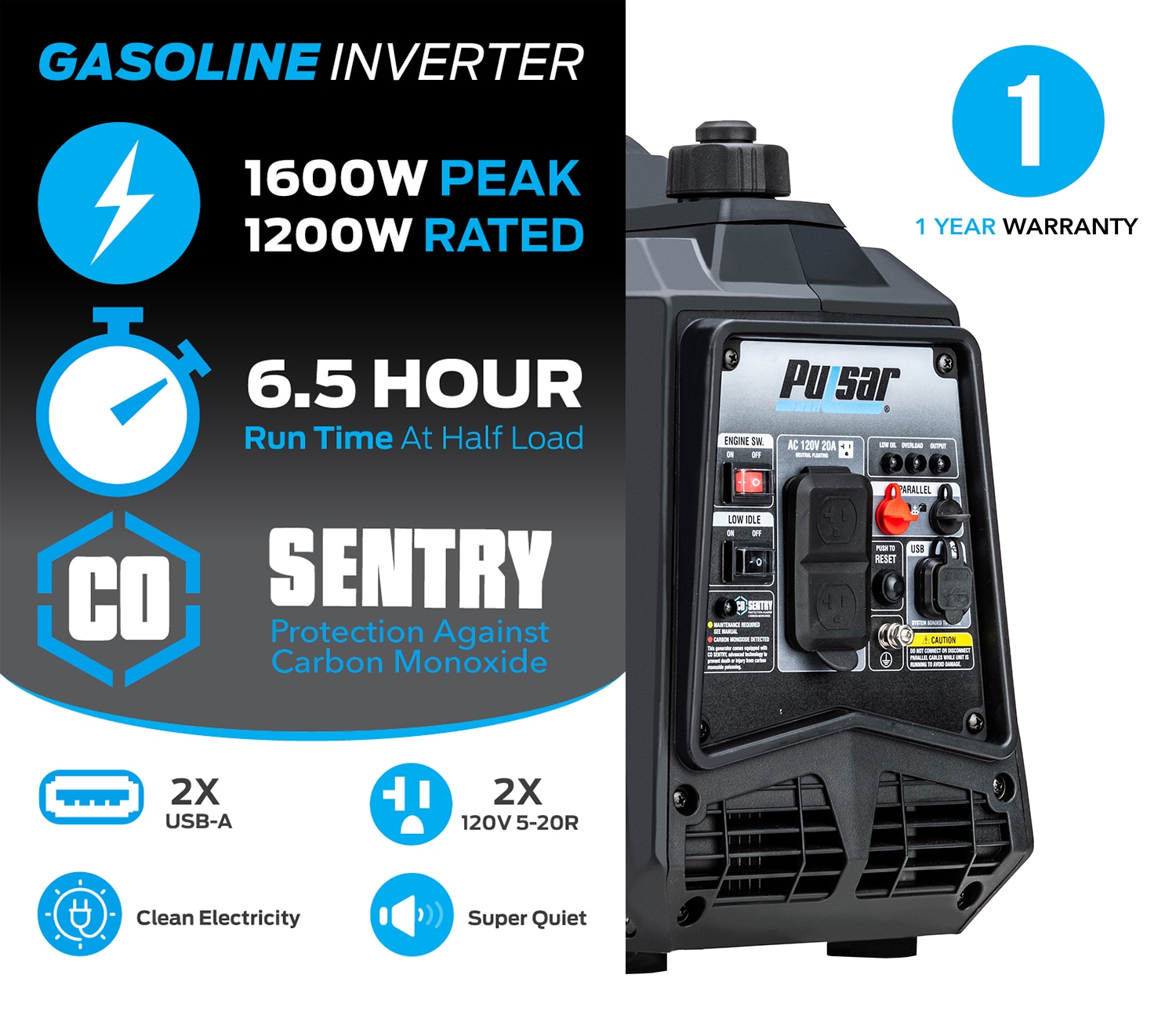 Pulsar Products PGD16ISCO Inverter-Generators - View #2