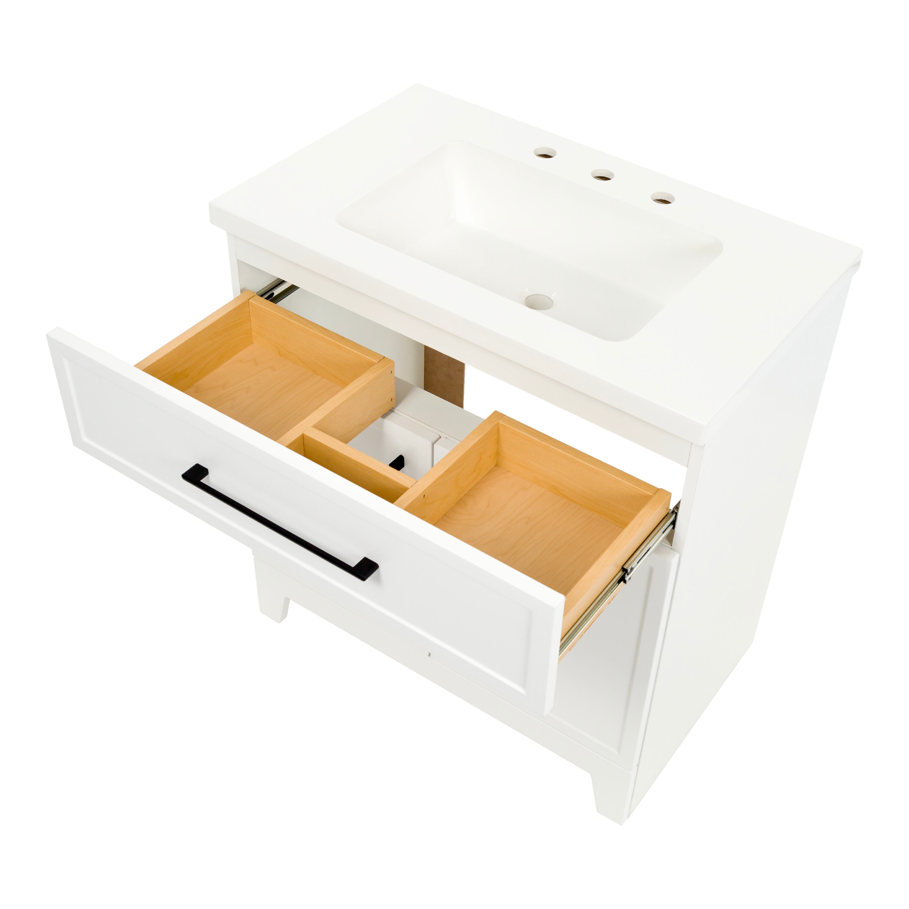 Style Selections Potter 30-in White Single Sink Bathroom Vanity with ...