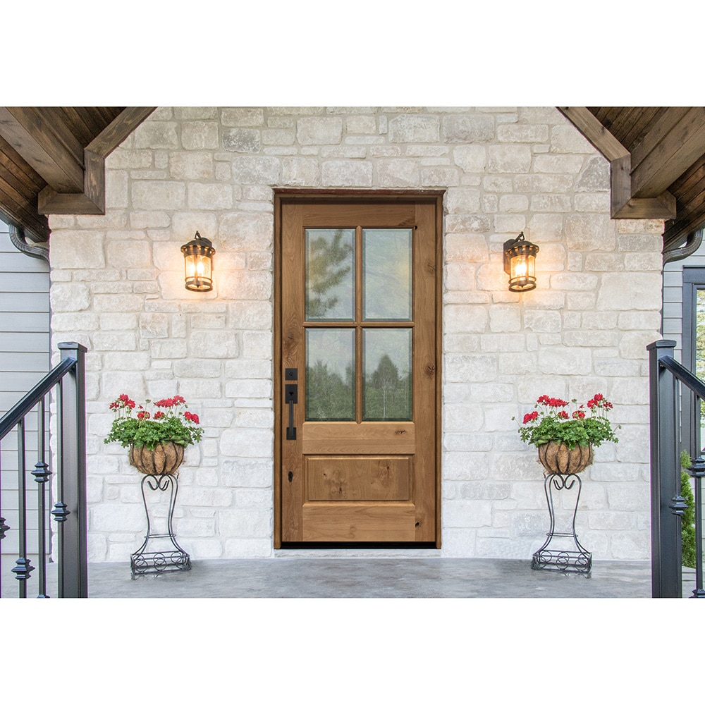 37.75'' x 81.5'' Glass Wood Front Entry Doors