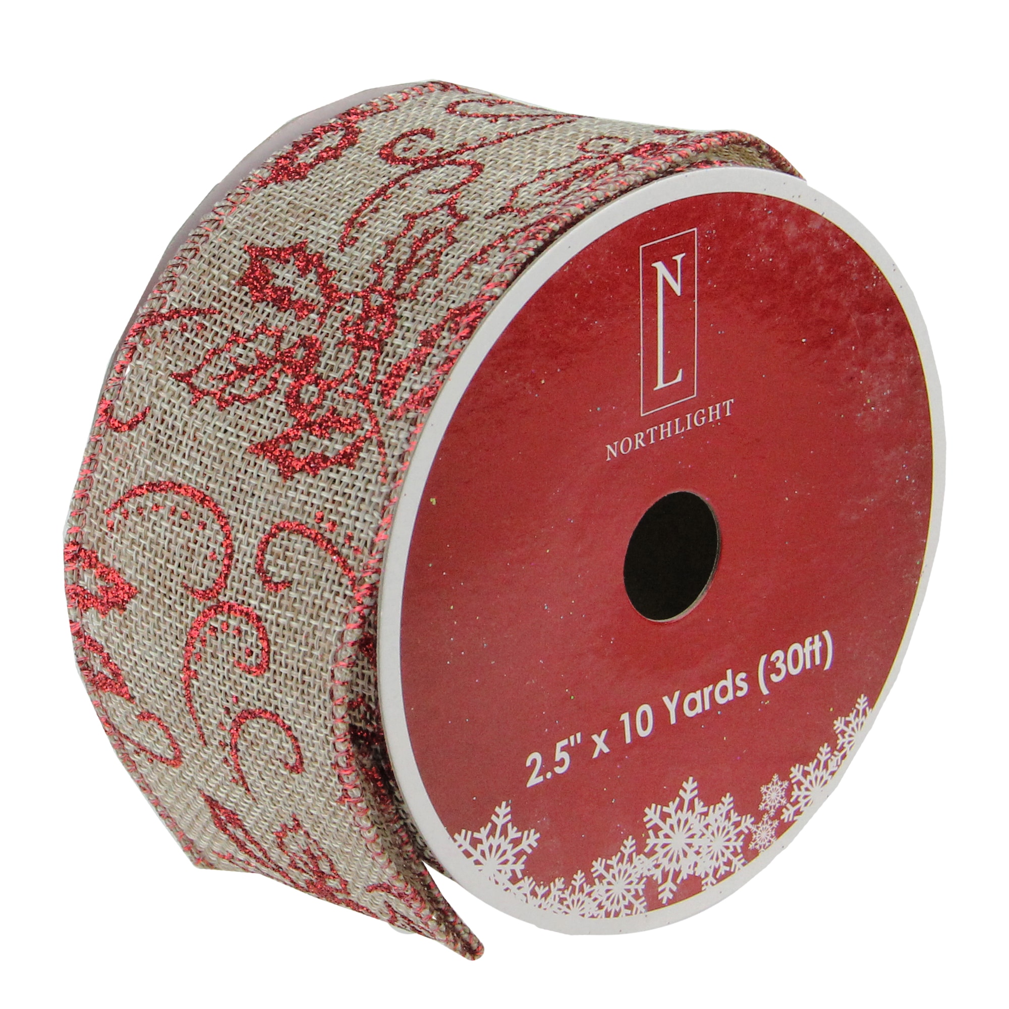 Northlight 32621202 30-ft L x 2.5-in W Red Ribbon