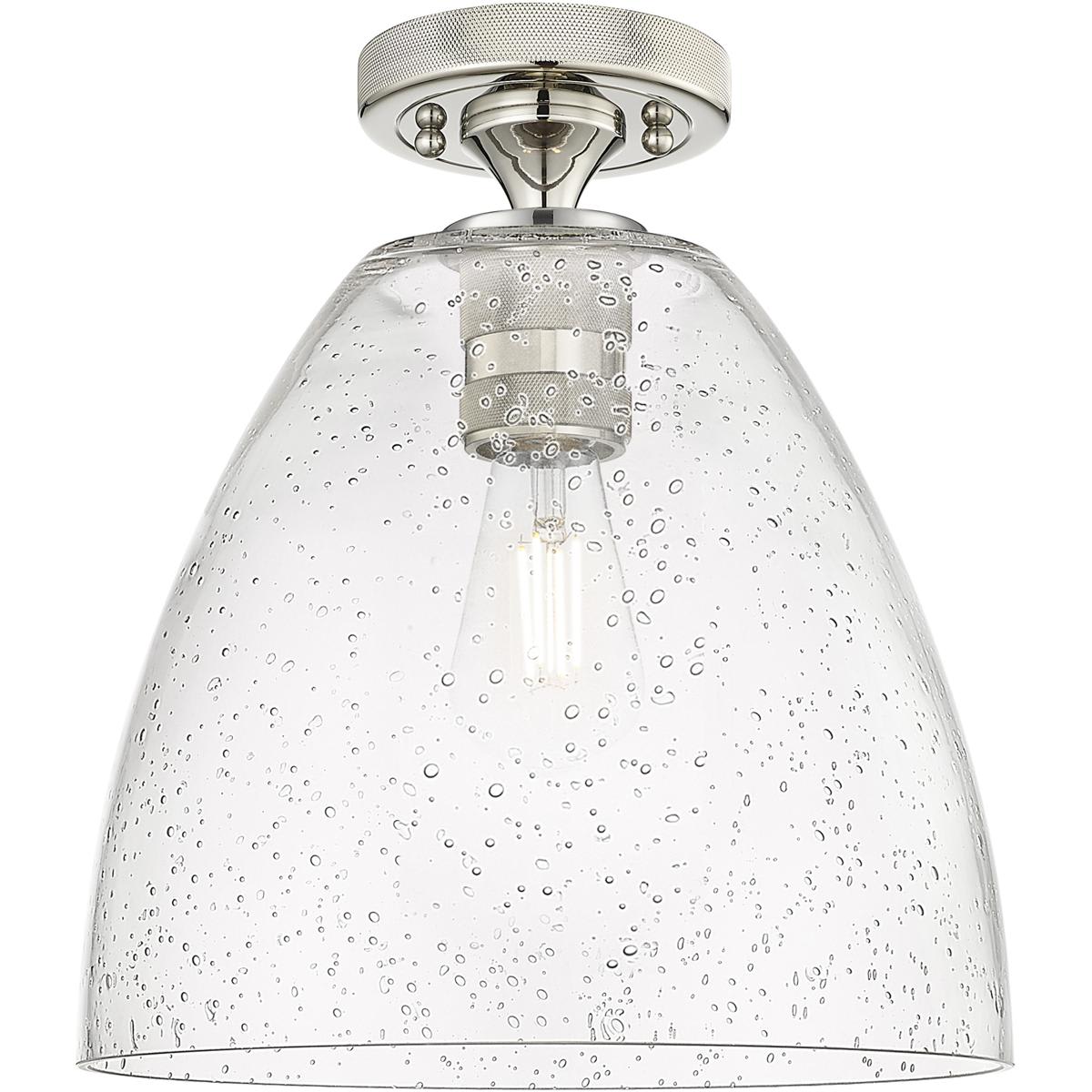 Innovations Lighting -  434-1F-PN-GBD-94 Crown Point Flush Mount Polished Nickel