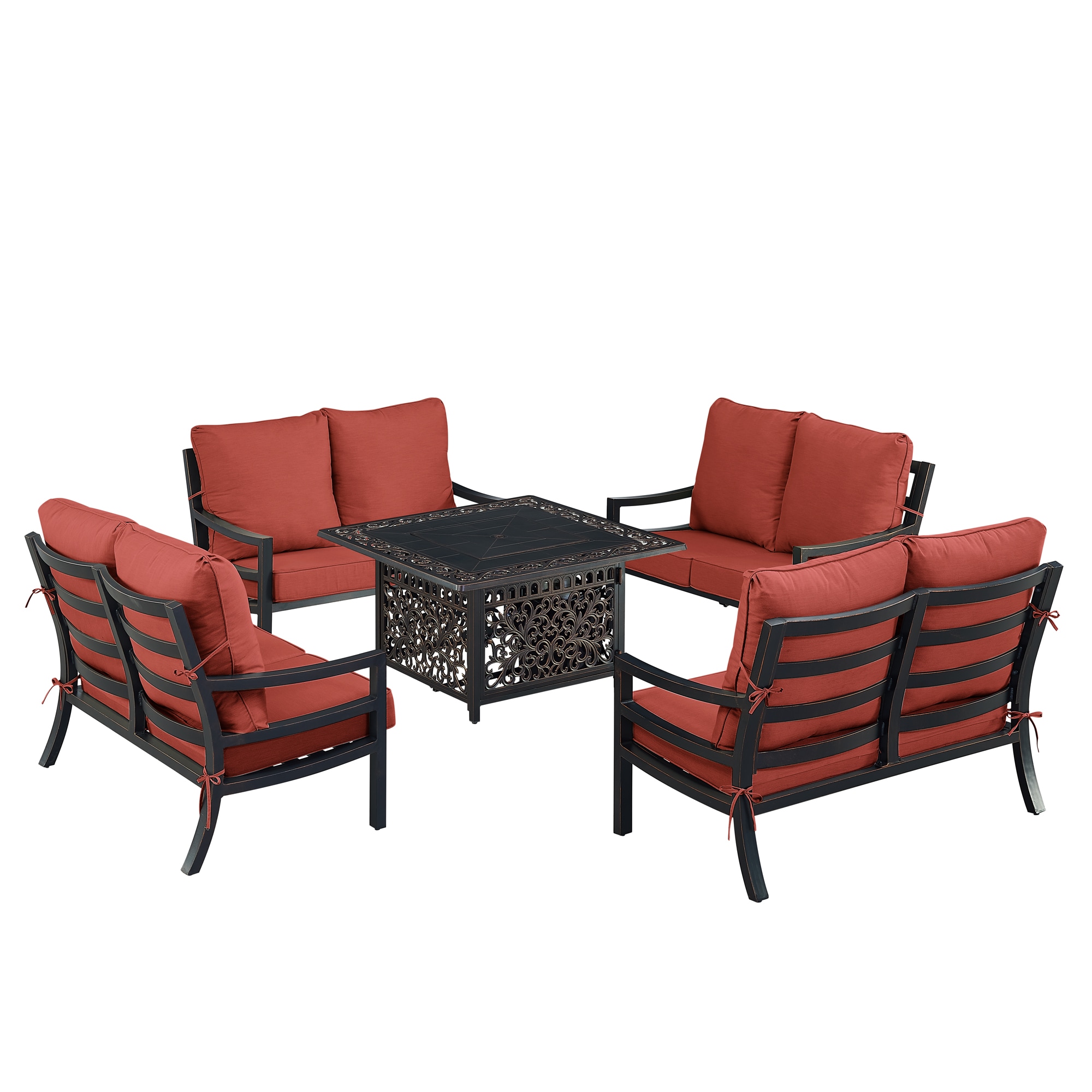 Oakland Living HUDSON4LSMAYANRDCU Patio-Conversation-Sets - View #4