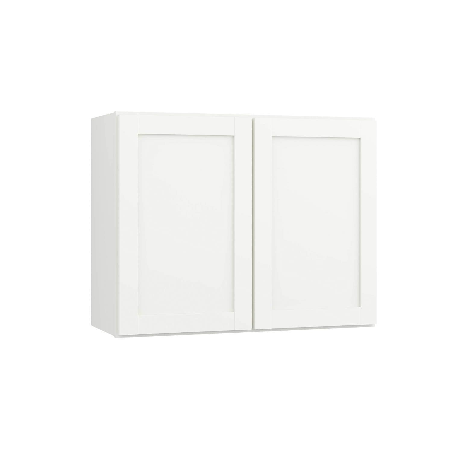 Project Source W3024BW Conway 30-in W x 24-in H x 12-in D White Wall Fully assembled Cabinet (Recessed Panel Shaker)