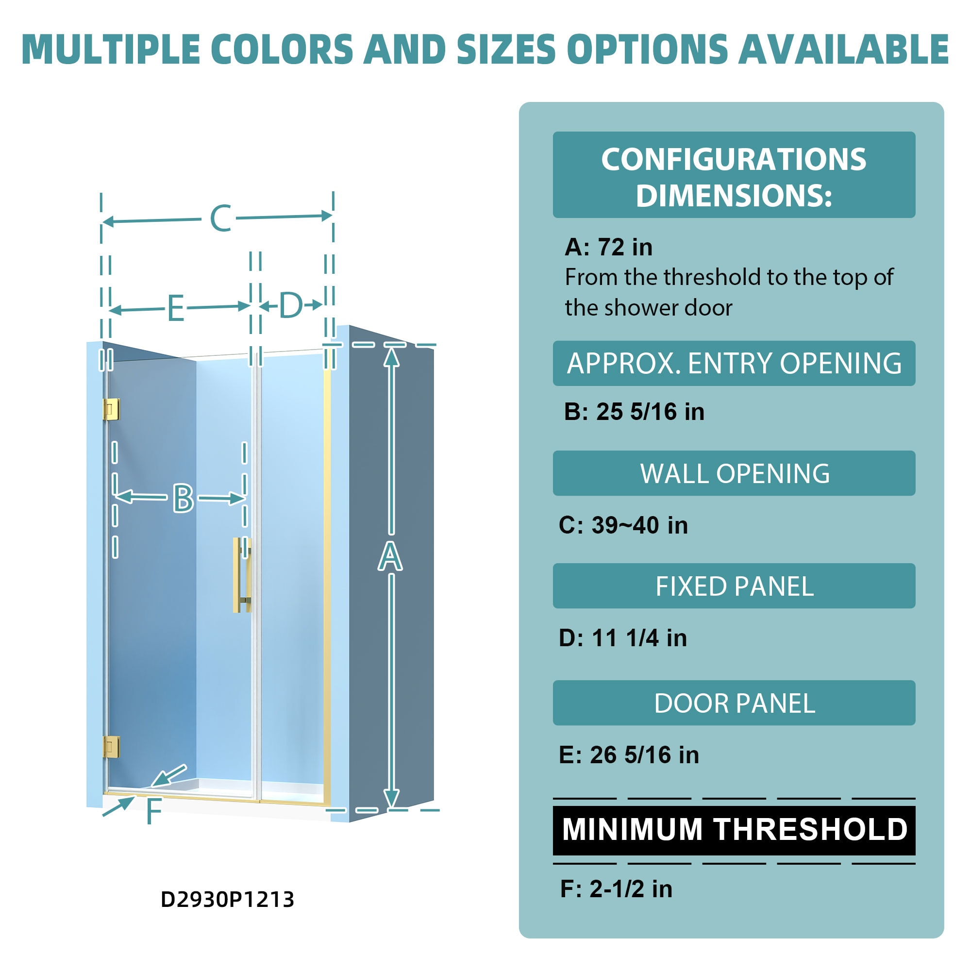 Forclover FLW-DP40BG Shower-Doors - View #4