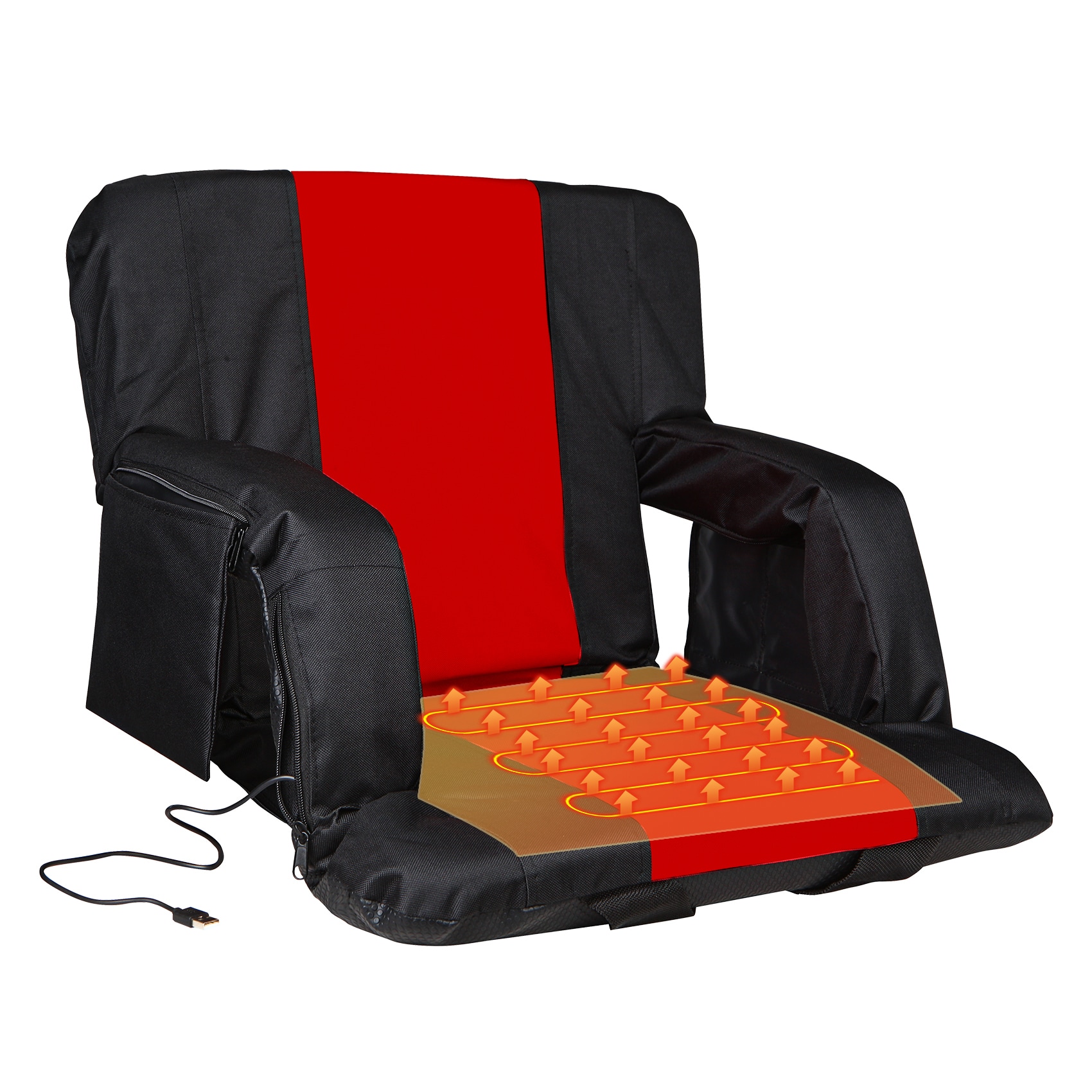 Wildaven MSWK003 20.86" x 18.31" Polyester Heated bleacher seat