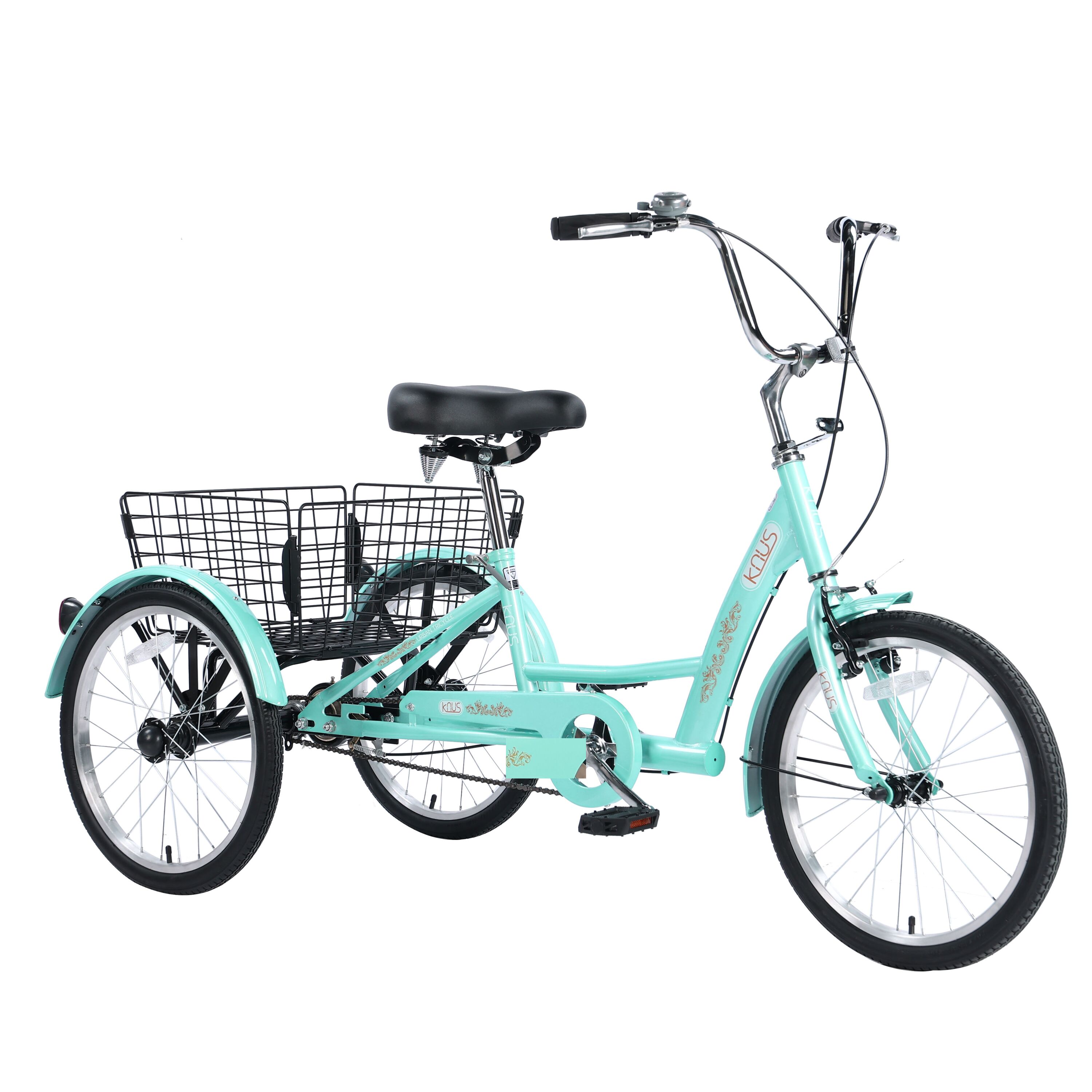 Siavonce Large Unisex Tricycle with 26-inch Wheels, 21-Speed, Rigid ...