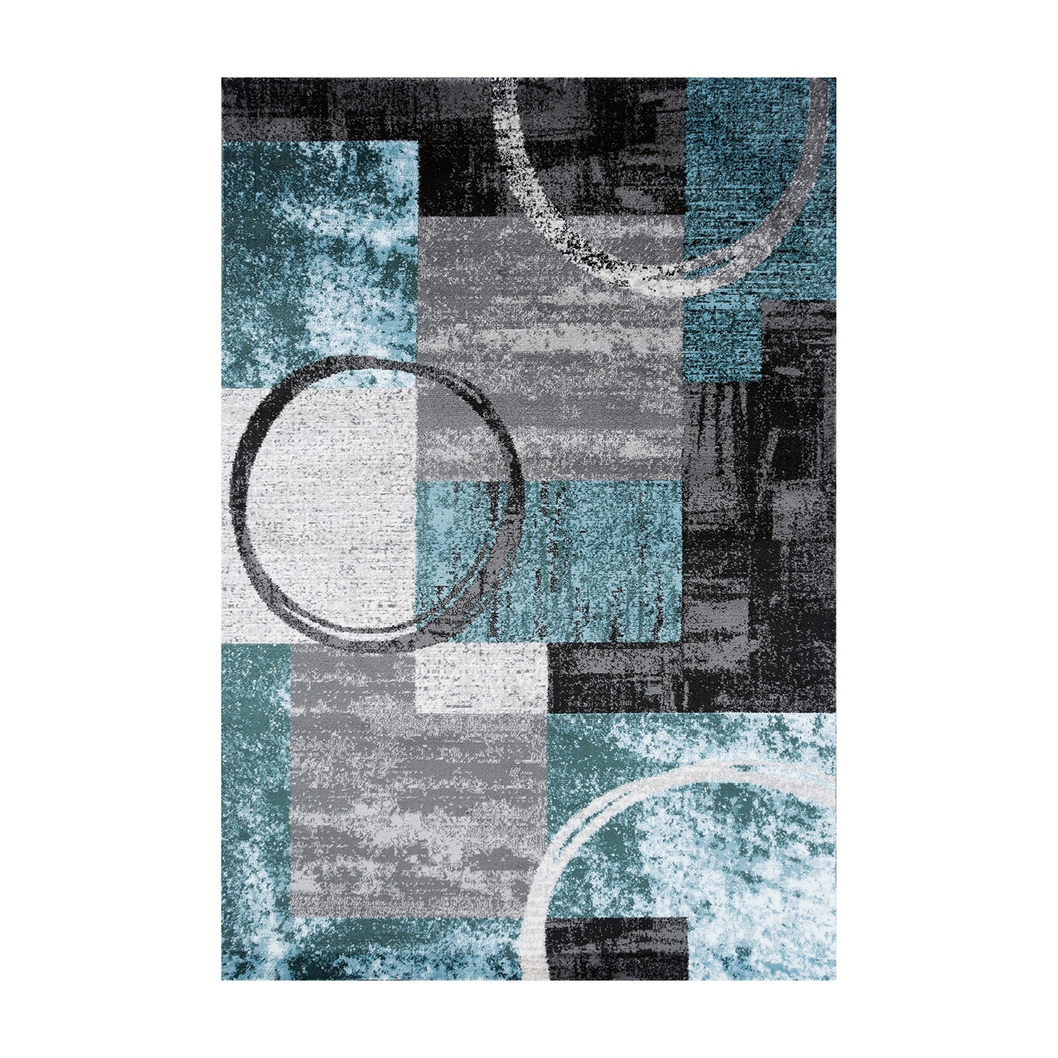 World Rug Gallery 307GRAY12X15 12 x 15 (ft) Loomed Polypropylene Gray Rectangular Indoor Abstract Global Area rug