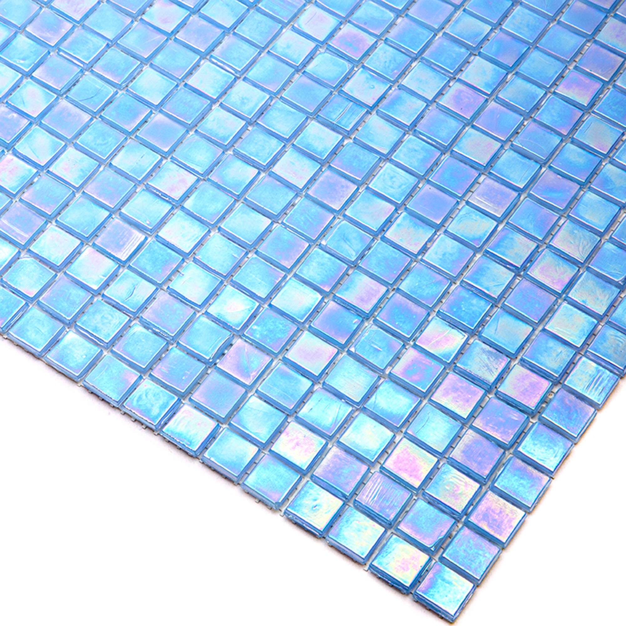 Apollo Tile Skosh Light Sky Blue 11-1/2-in x 11-1/2-in Glossy Glass Uniform Squares Floor and Wall Tile (18.69-sq. ft/ Carton)