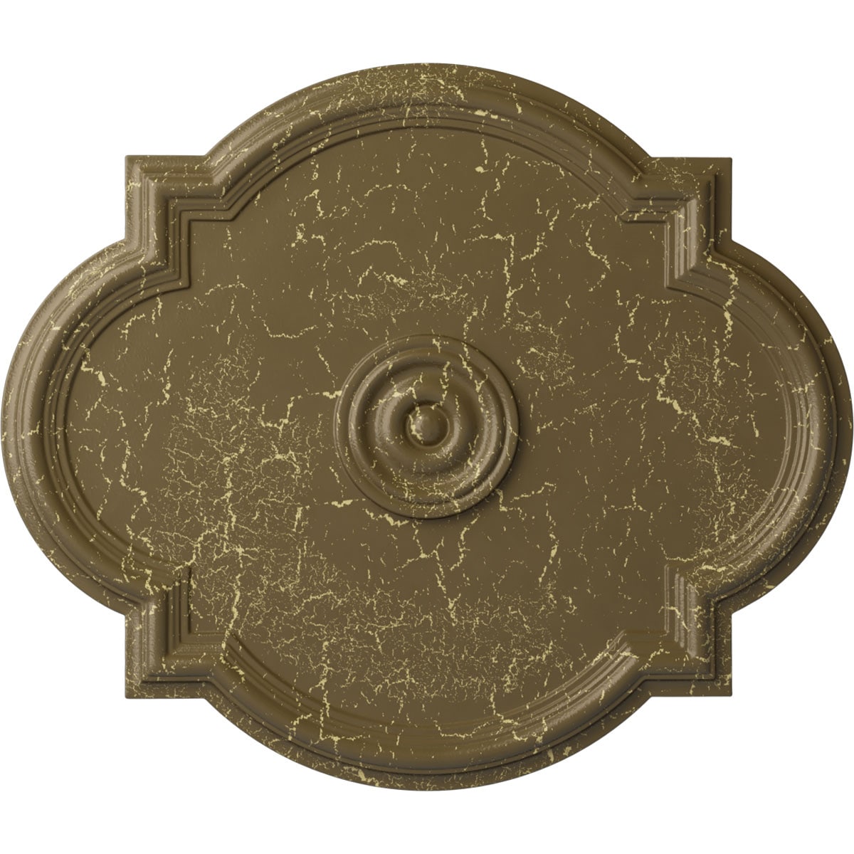 Ekena Millwork Waltz 20.5-in W x 24-in L Mississippi Mud Crackle Polyurethane Ceiling Medallion