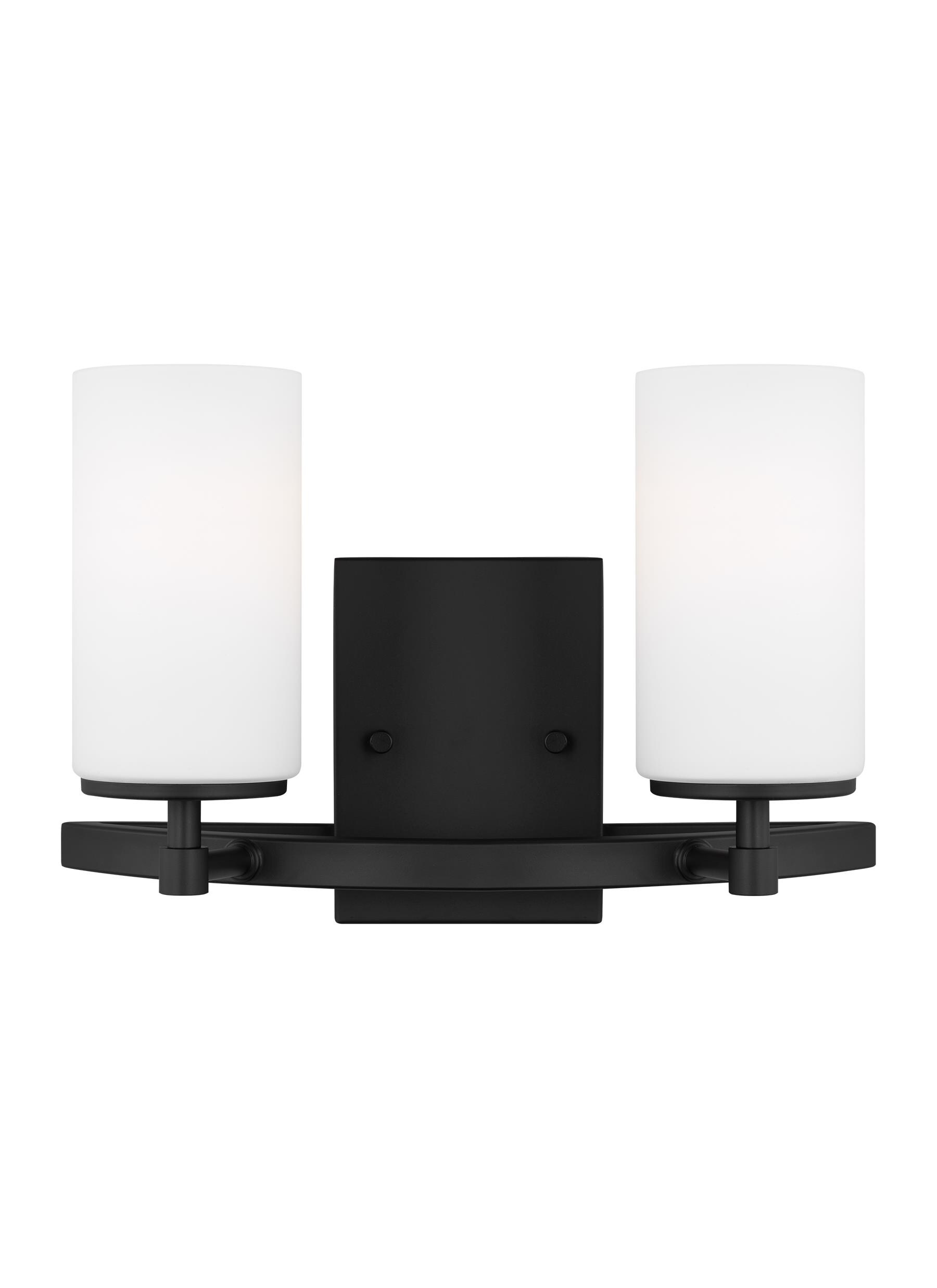 Generation Lighting 4424602EN3-112 Alturas 13.5625-in 2 -Light Matte Black Modern/contemporary Vanity light