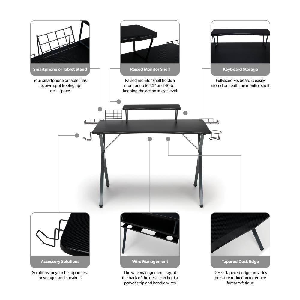OFM ESS-1100-GRY-BLK desks - View #4