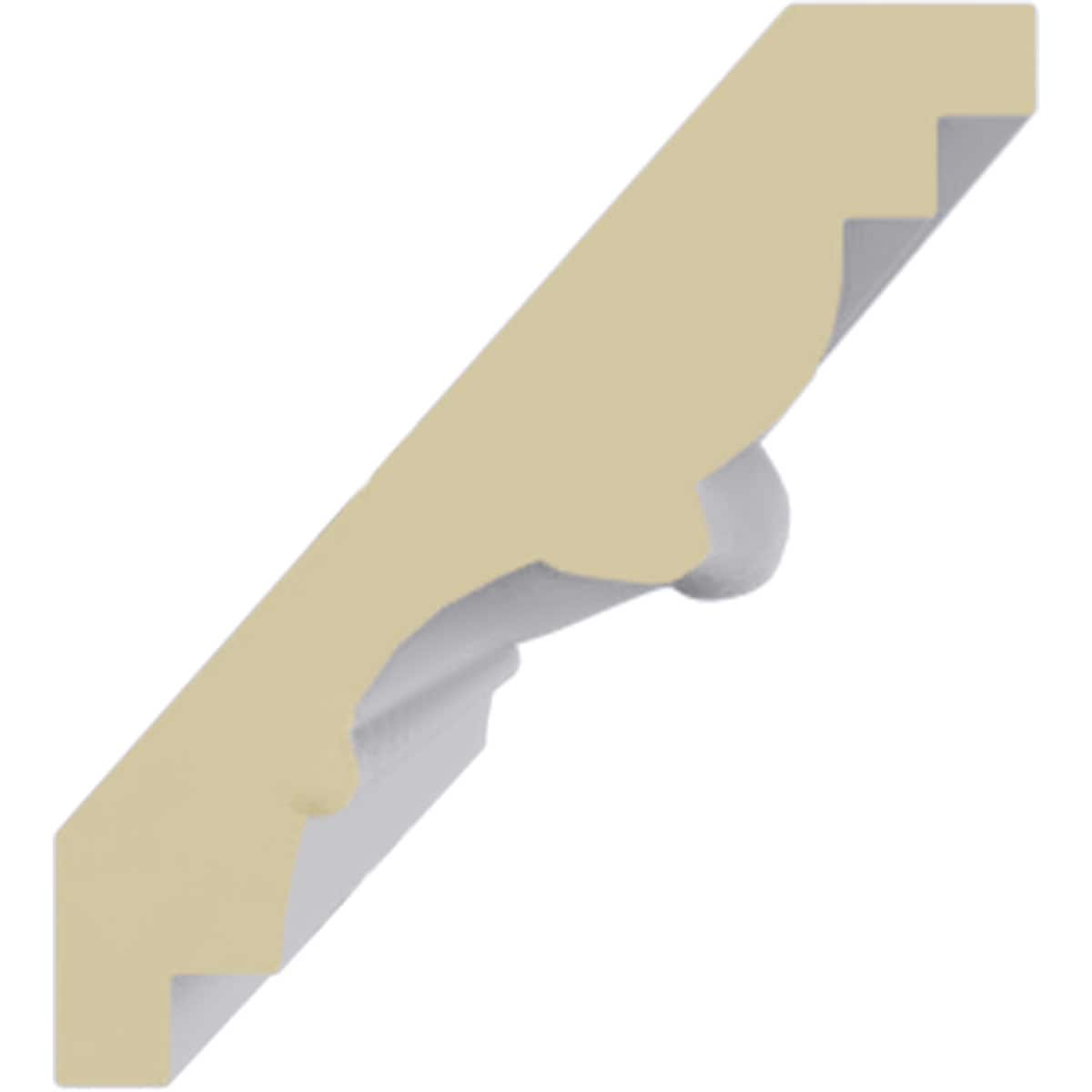 Barcelona White Polyurethane Crown Moulding 94 1/2"