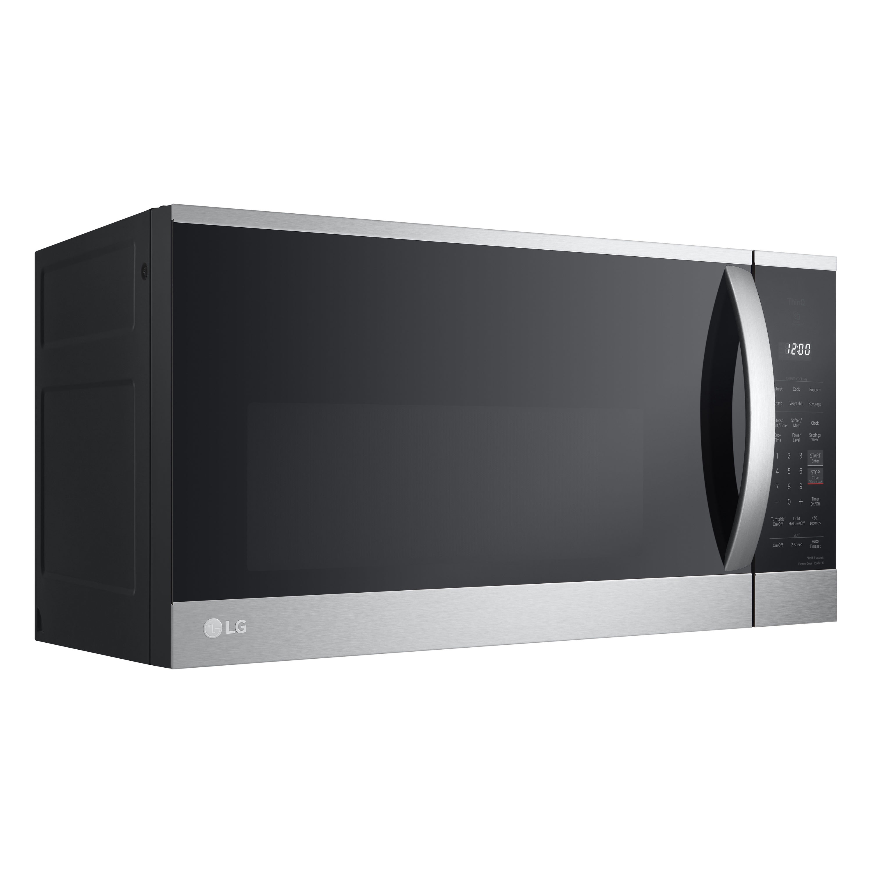 with (Printproof Microwaves Sensor ft Over-the-Range Stainless LG in the at Over-the-Range 1000-Watt Cooking Microwave department Smart 1.8-cu Steel)