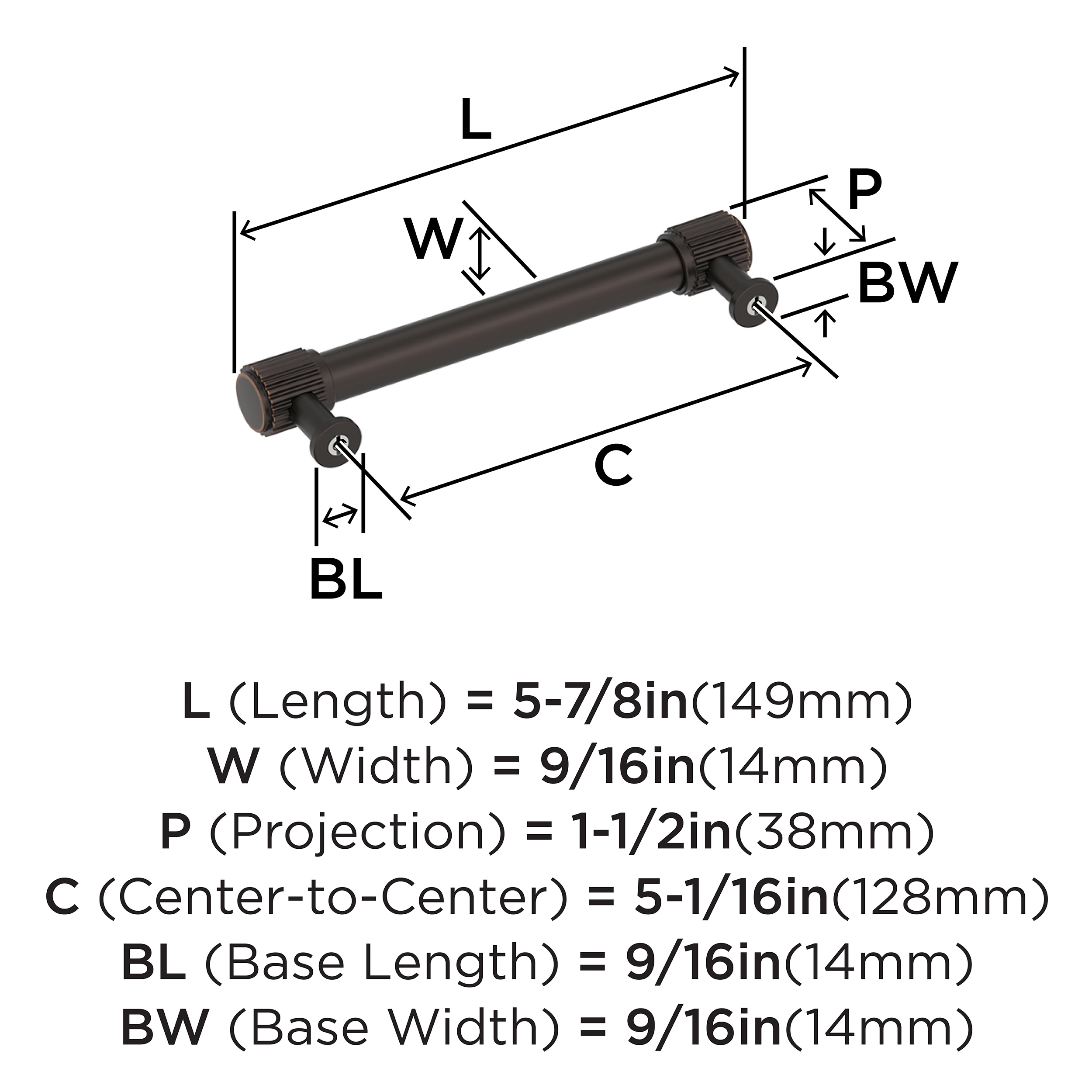 Amerock BP37804ORB Cabinet-Pulls - View #4