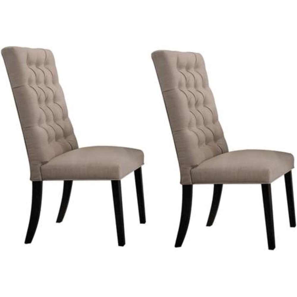 Benzara BM186231 Set of 2 Upholstered Side Chair (Wood Frame)
