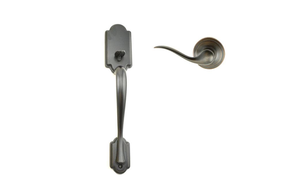 Kwikset 815ANTNLRH-11P Signature Series Venetian Bronze Entry Door Handleset with Tustin Lever