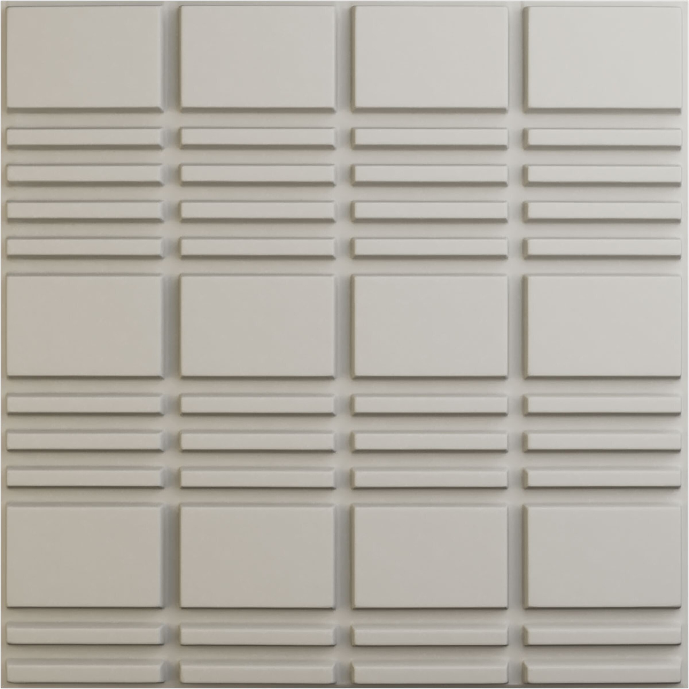Ekena Millwork WP20X20SDGBW 19-5/8-in x 19-5/8-in Embossed Paintable/Stainable Off-white PVC Wall Panel (
