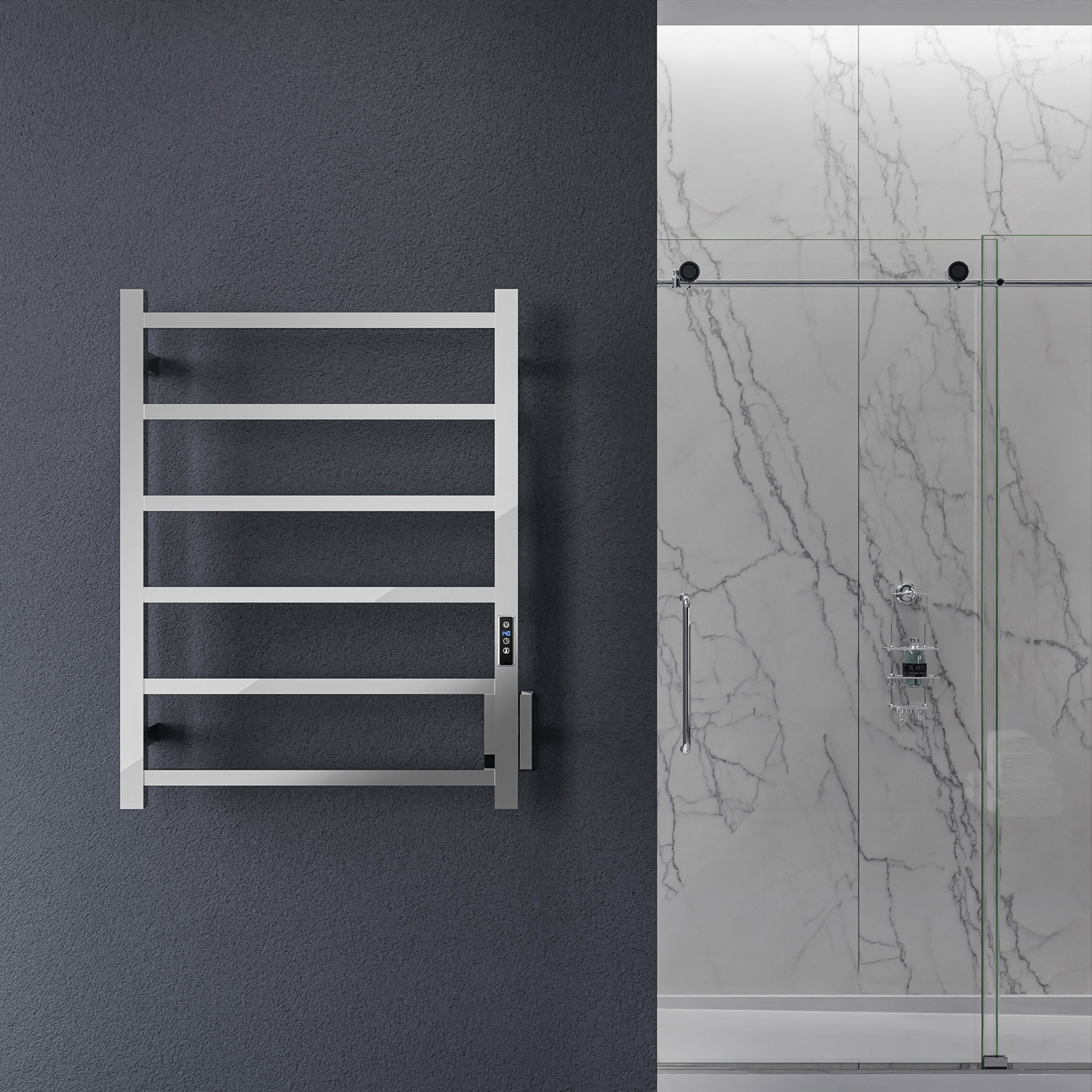 Charles Series Polished Chrome Stainless Steel Wall Mounted Towel Warmer