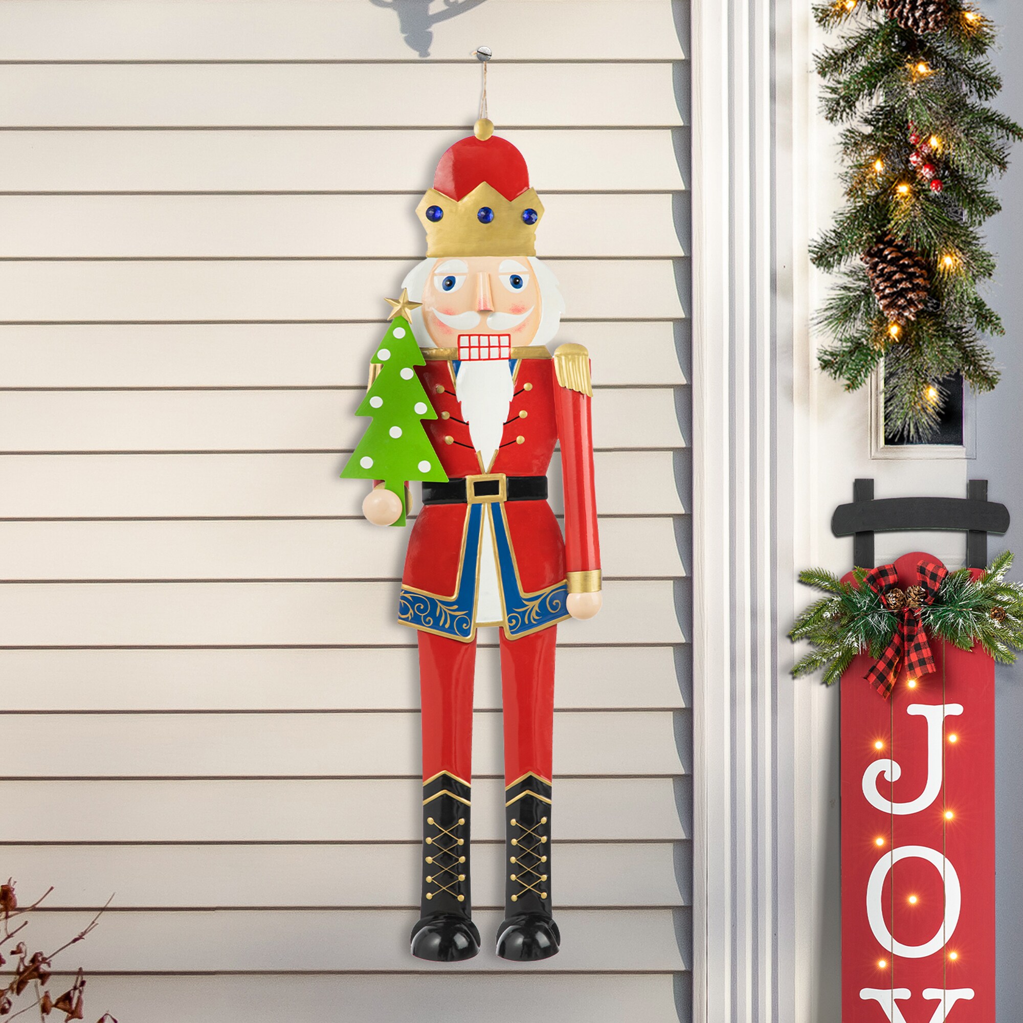 Holiday Living 42-in Nutcracker Yard Decoration with White Incandescent  Lights at