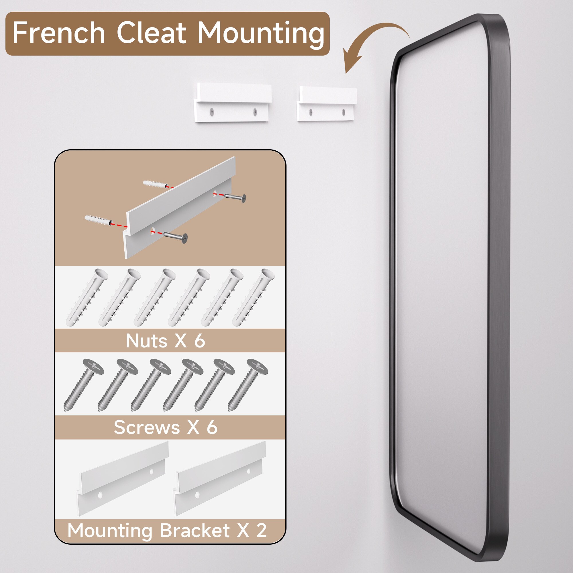 LOVMOR M-B-6036-LSQ Decor-Mirrors - View #3