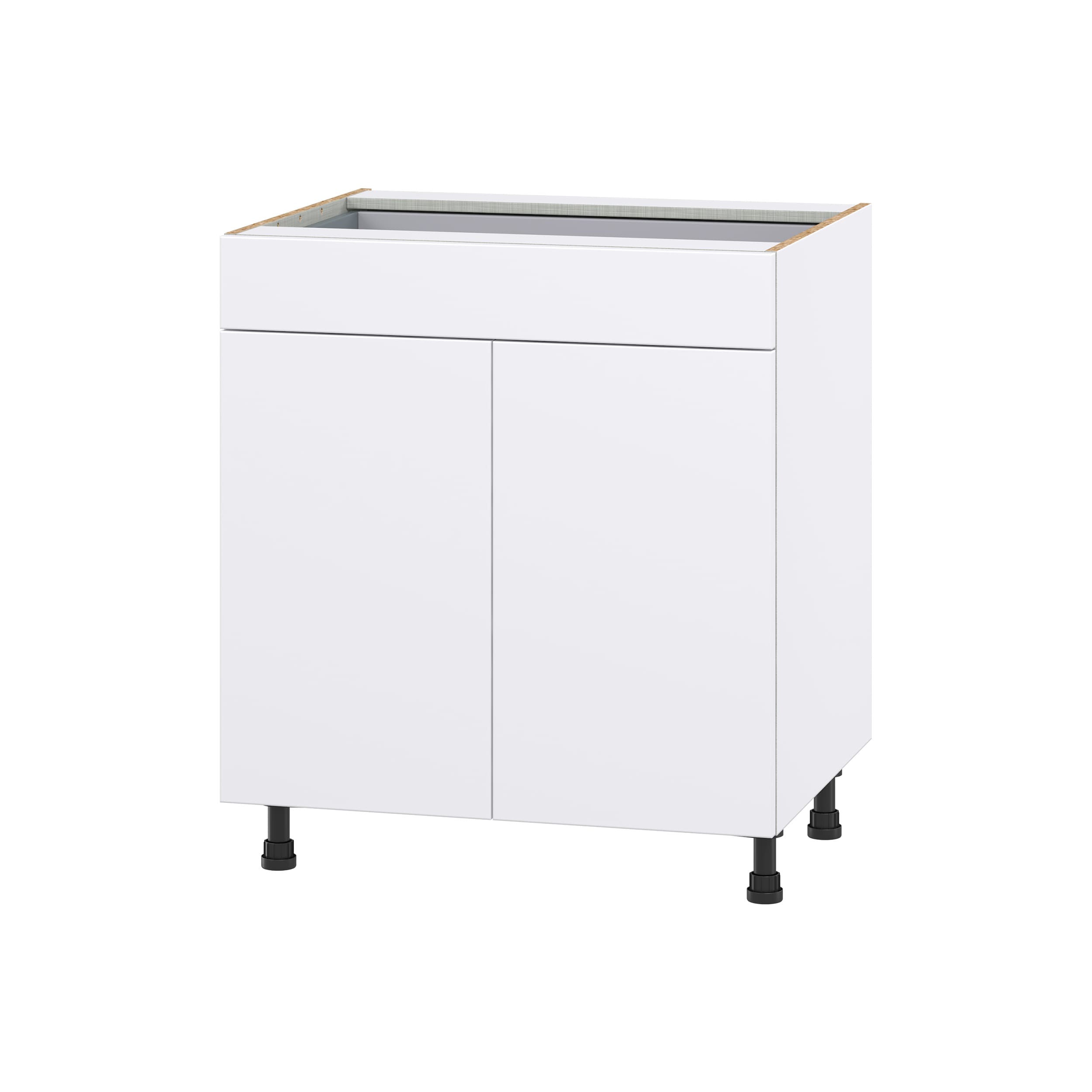 Hugo&Borg DSB30-LA Lasalle 30-in W x 34.5-in H x 24-in D Bright White Slab Base Fully assembled Cabinet (Flat Panel Slab)