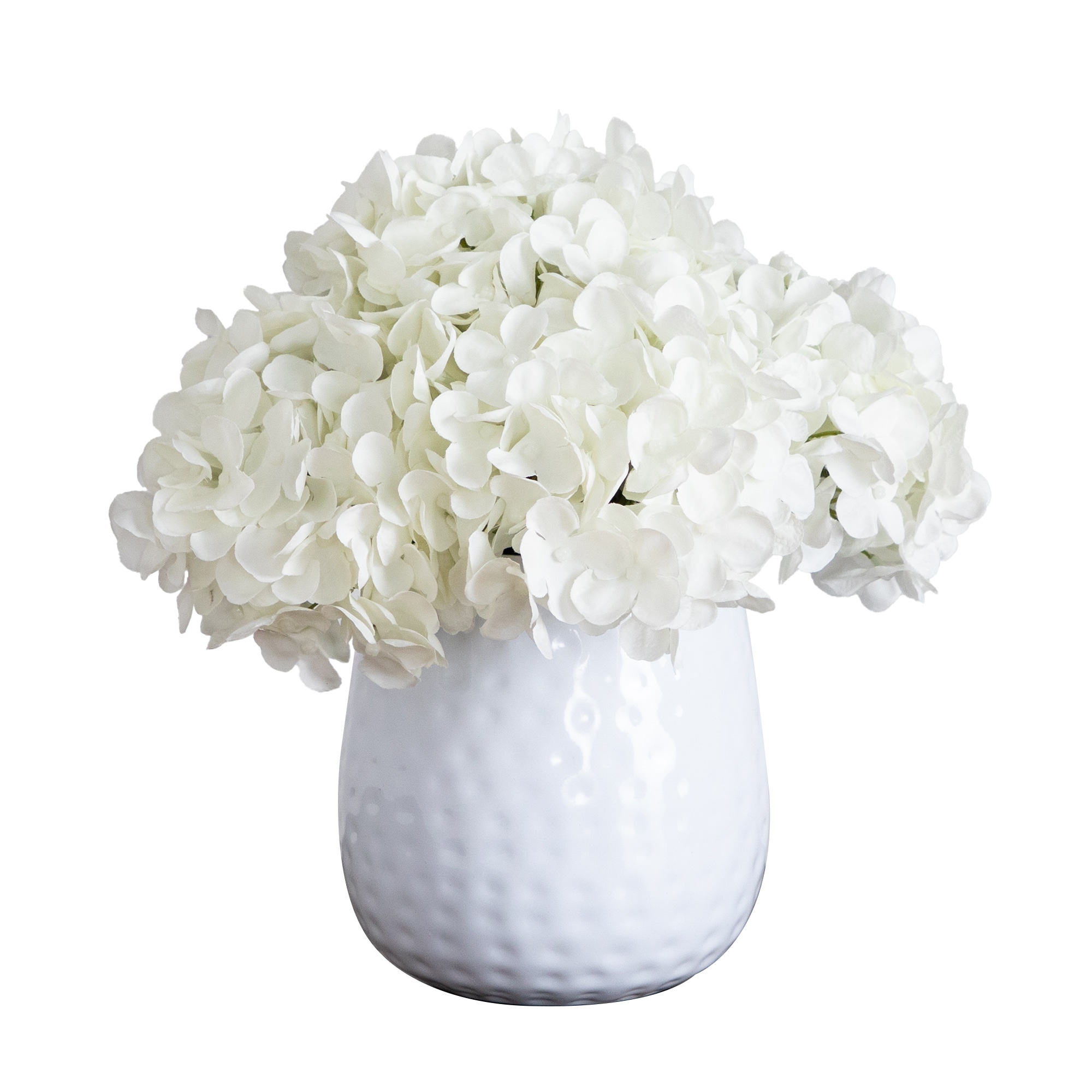 Nearly Natural A2183-WH 11-Inches White Indoor Desktop Hydrangea Artificial flower