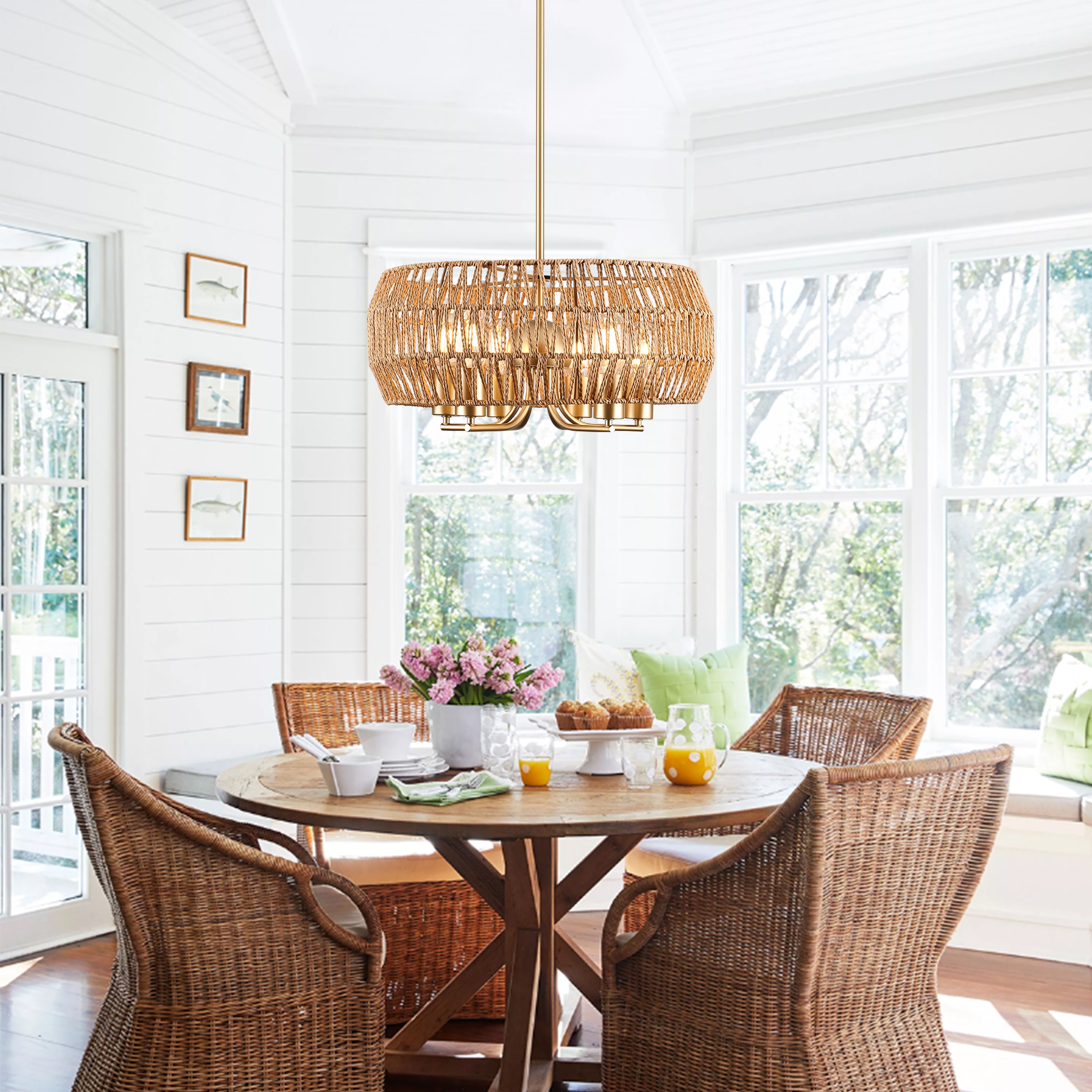 Coastal Boho Dining Room Beach Boho Dining Set